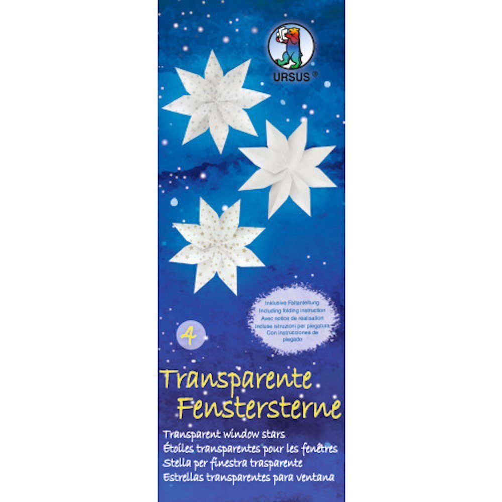 efco Papiersterne Transparente Fenstersterne - 80 Blatt 6 x 16 cm -