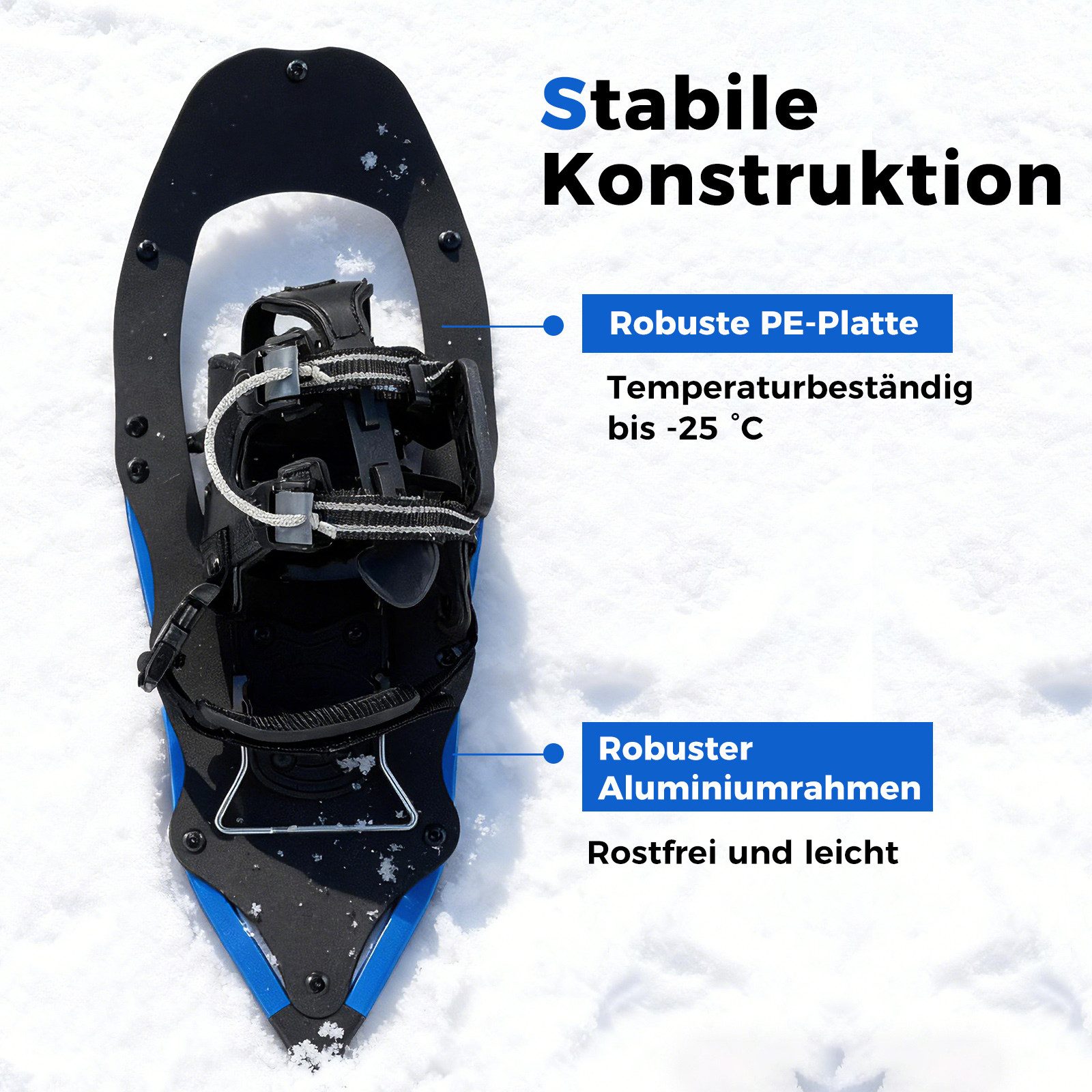 COSTWAY Schneeschuhe, mit Trekkingstöcken, Schuhgröße 35-40 bis 68kg günstig online kaufen