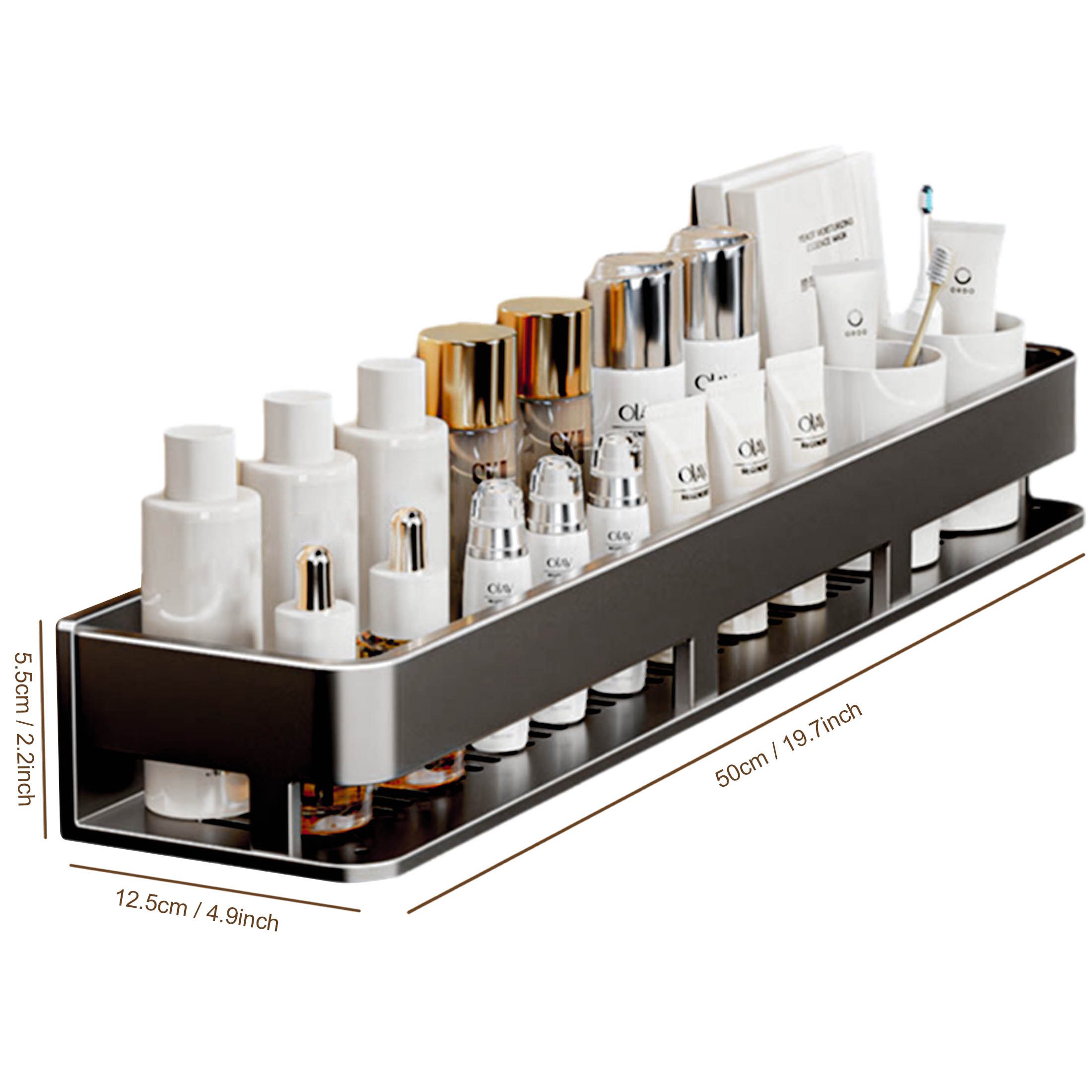 ibettertec Duschablage Edelstahl Eckregal ohne Bohren,in Größen 30/40/50 cm günstig online kaufen