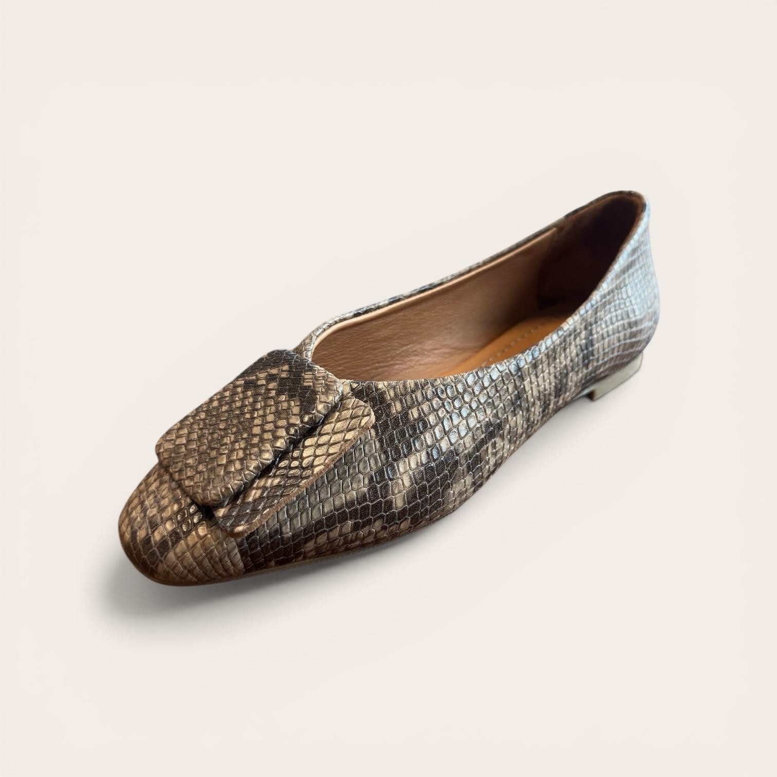 Begoria Begoria Snake - Exquisite Leder-Ballerinas mit Schlangenmuster Ballerina