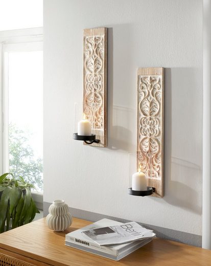Home affaire Wandkerzenhalter (2er-Set), Im Shabby-Look online kaufen
