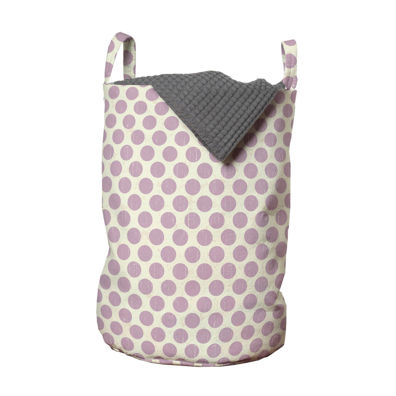 Abakuhaus Wäschesäckchen Wäschekorb mit Griffen Kordelzugverschluss für Waschsalons, geometrisch Monochrome Tupfen