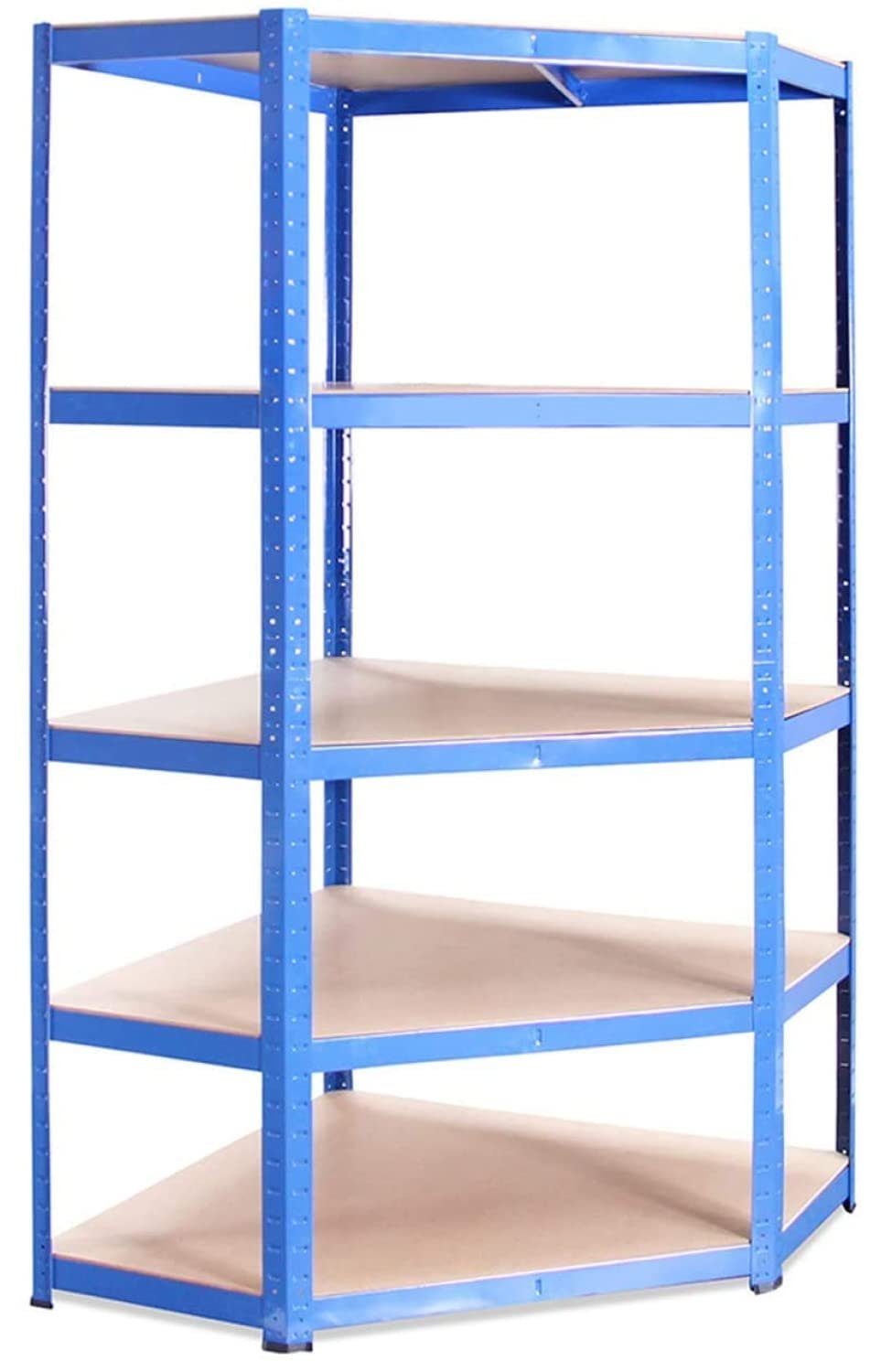 Regalfreistehendes cm, 5 Etagen, 180x90x45x64 Mehrzweckregal Eckregal Blau 175kg/Etage, Garage G-Rack Steckregaledelstahl 1