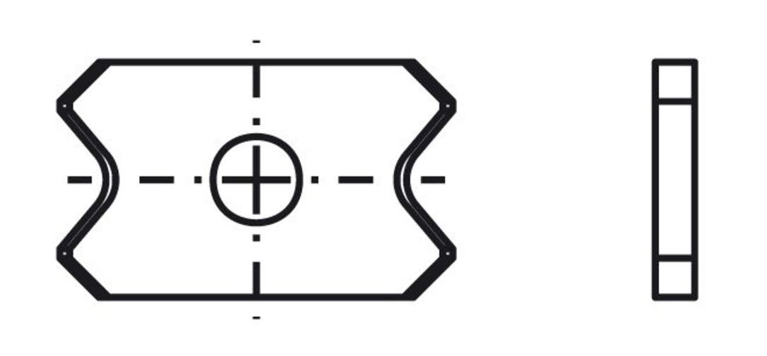 Tigra Wendeplattenfräser Blankett 33 20x12x2,0mm d=4,0mm R=15 a=1,0 T03SMG 2 Stück | Fräser-Sets