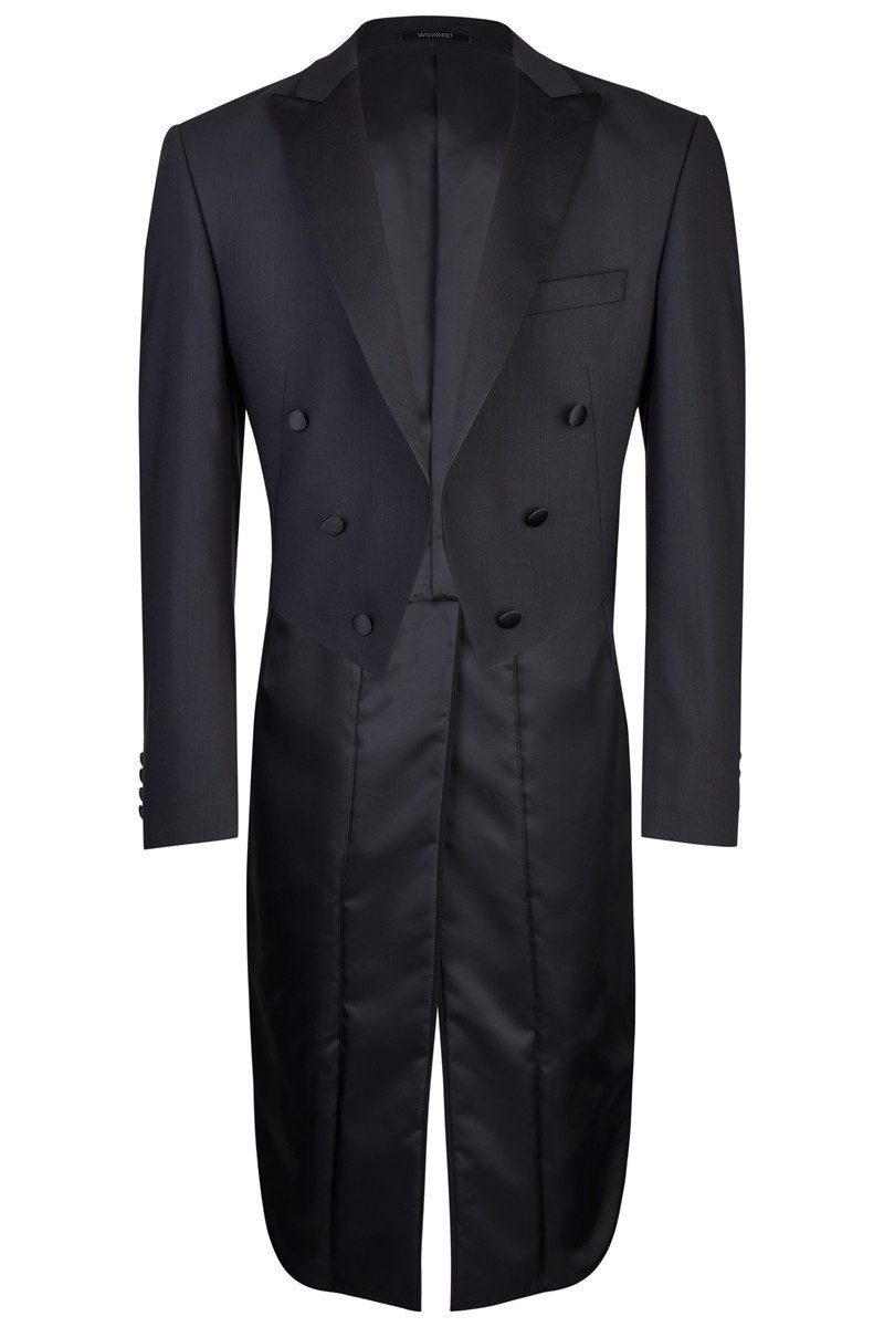 Wilvorst Frack-Anzug Wilvorst CLASSICs Herren Frack Sakko Modern Fit Schwarz