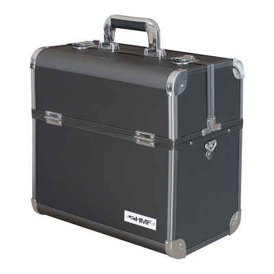 HMF Werkzeugkoffer geräumiger Utensilien Koffer mit Trennwänden, Transportkoffer für Werkzeug, Angel Sachen und Kosmetik, 36,5x35x22 cm