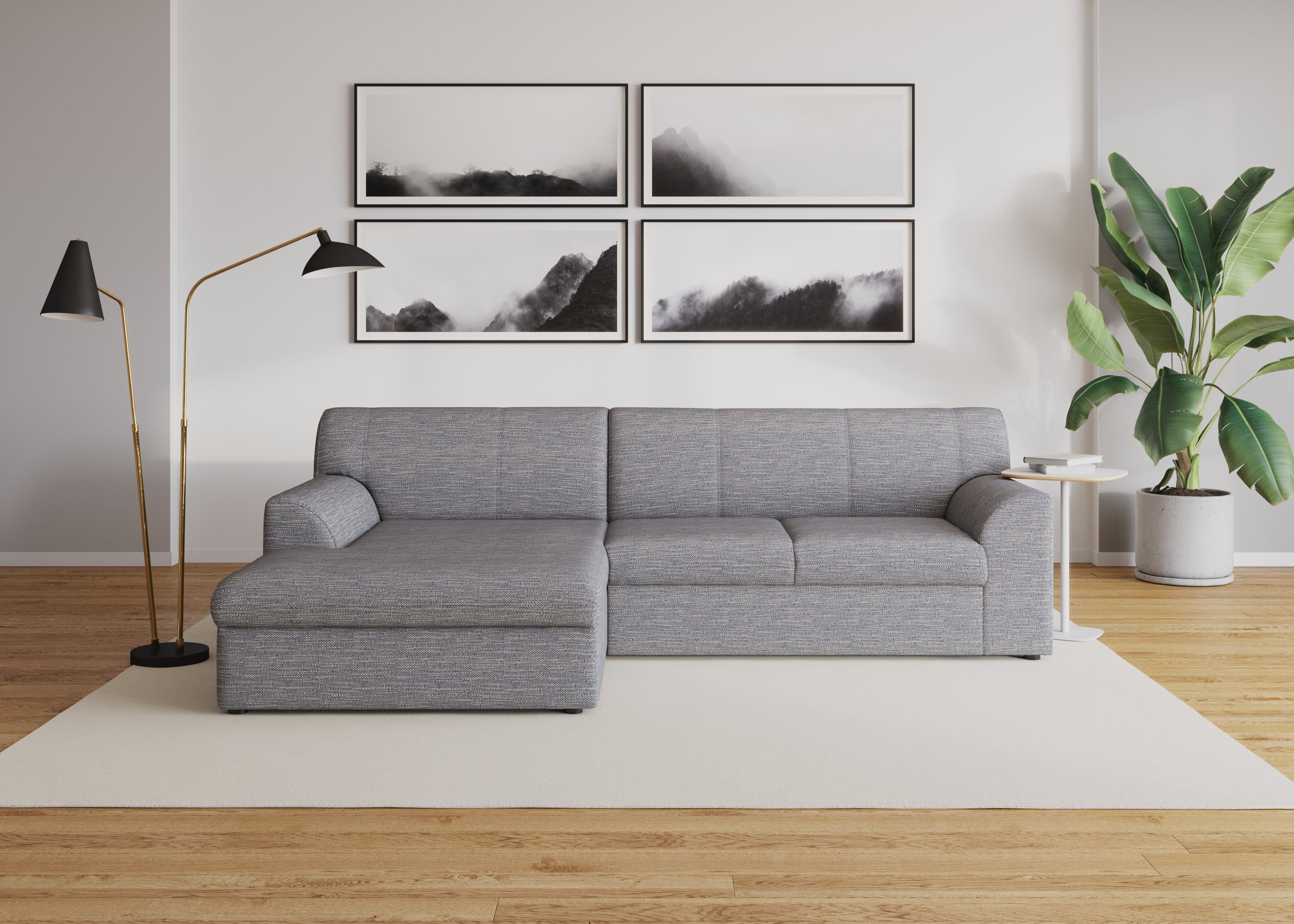 DOMO collection Ecksofa "Topper, elegant und zeitlos, kompaktes Stellmaß 24 günstig online kaufen