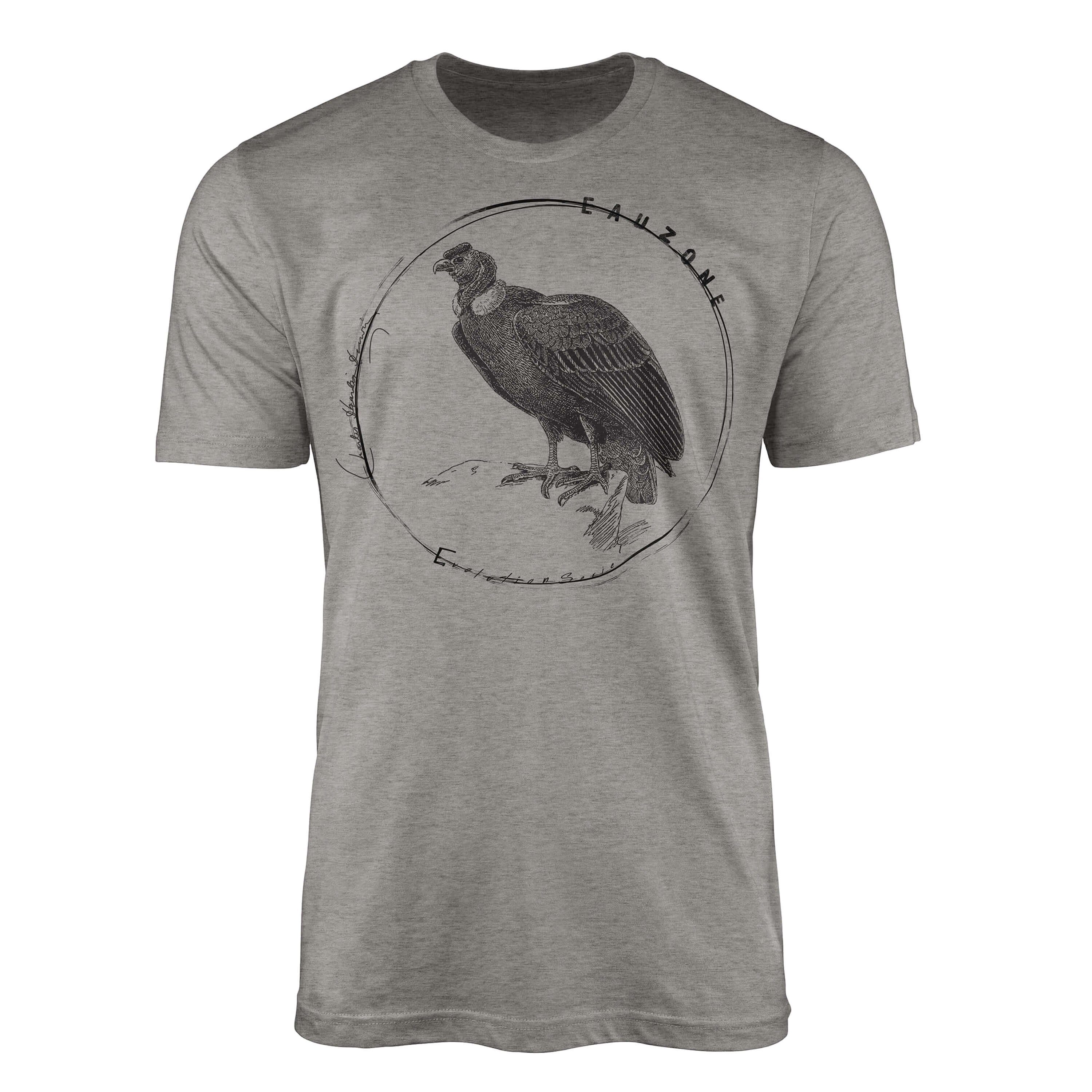 Sinus Art T-Shirt Evolution Herren T-Shirt Condor Ash