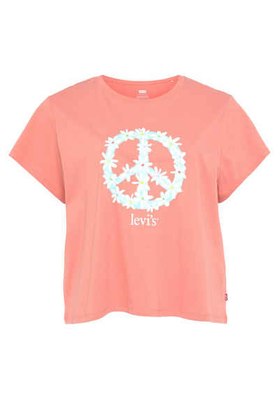 Levi's® Plus Rundhalsshirt PL GRAPHIC AUTHENTIC TEE mit Peace Symbolprint aus Blumen