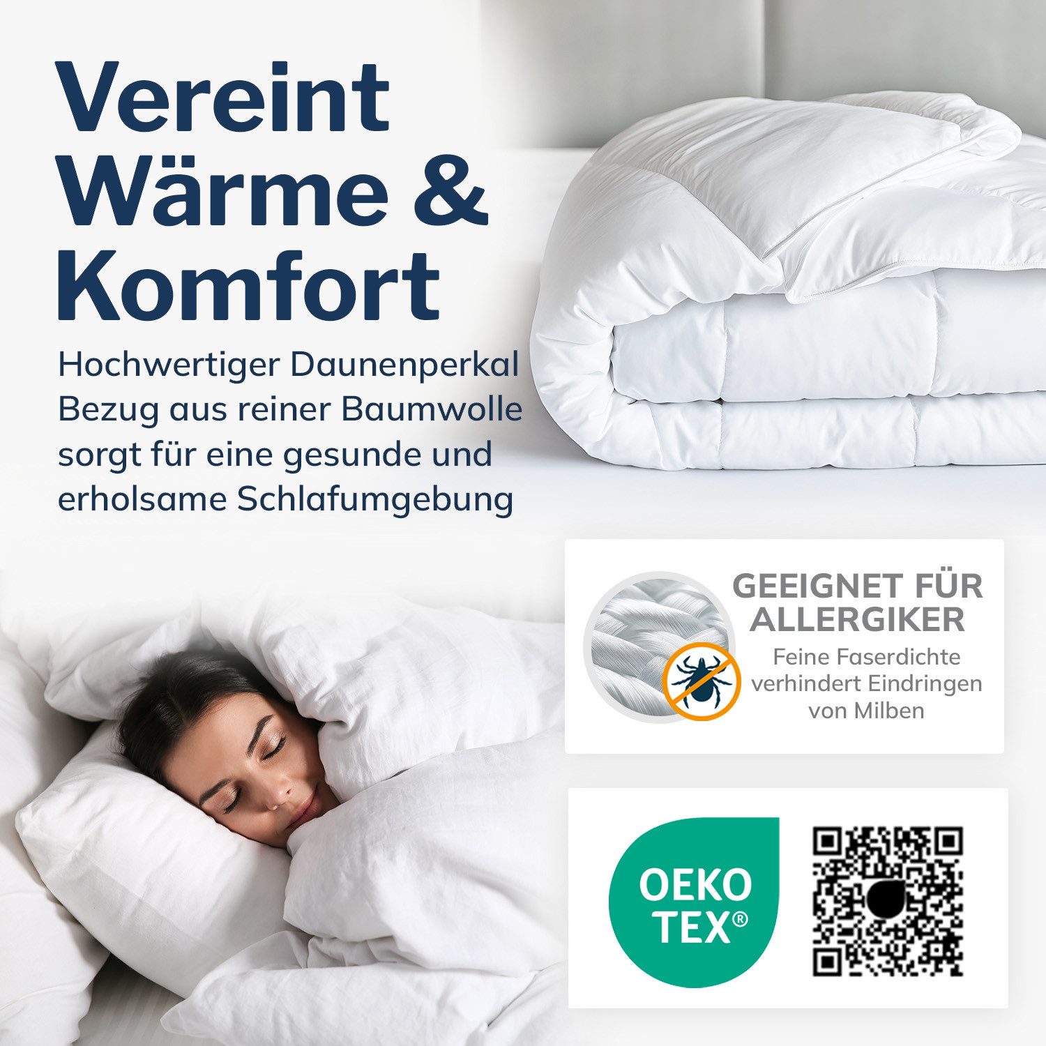 CALMONT Federbettdecke Federbettdecke 135x200 mit Daunen, Decke mit weichen günstig online kaufen