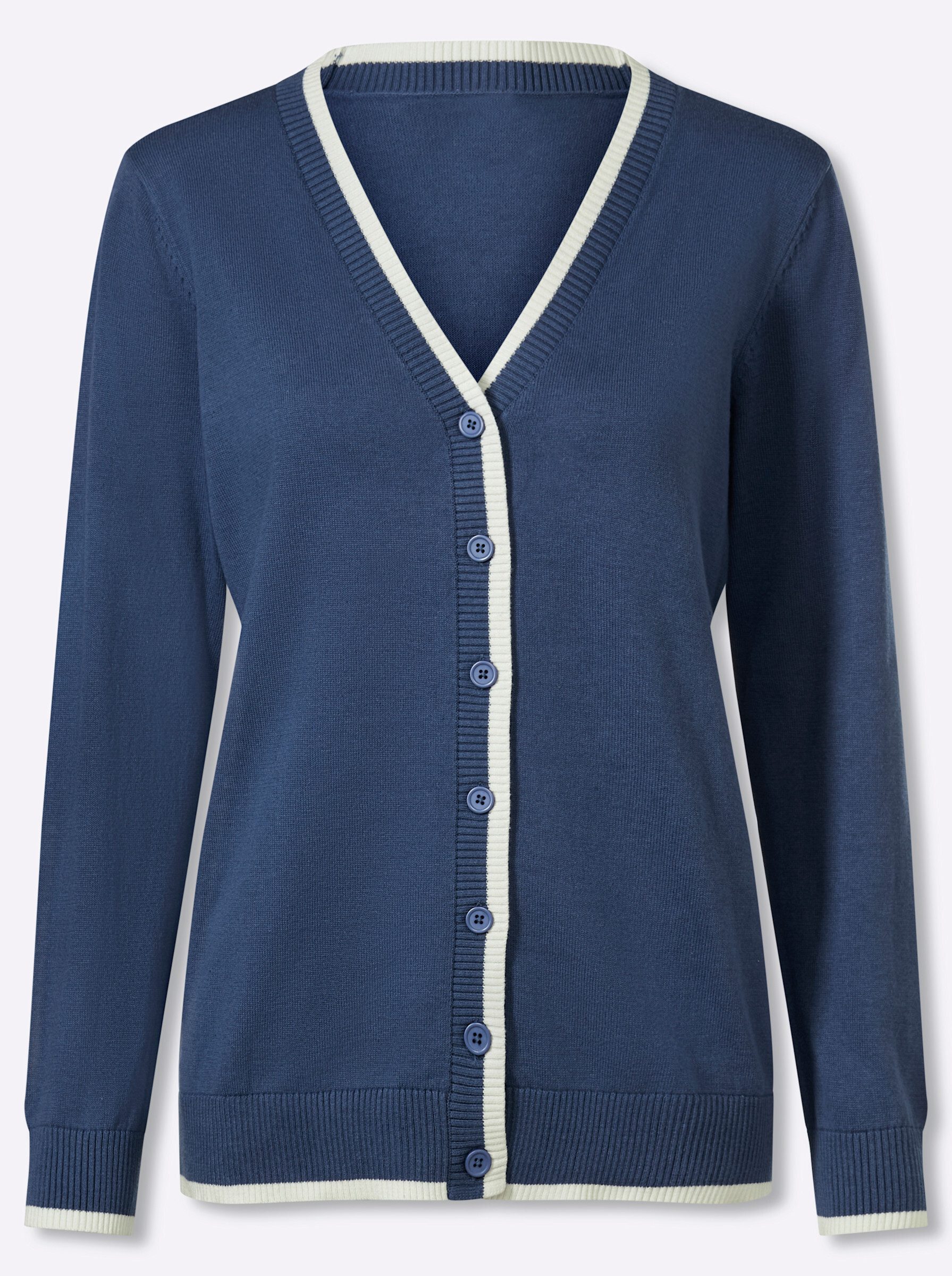 Sieh an! Strickjacke Strickjacke Langarm Jersey