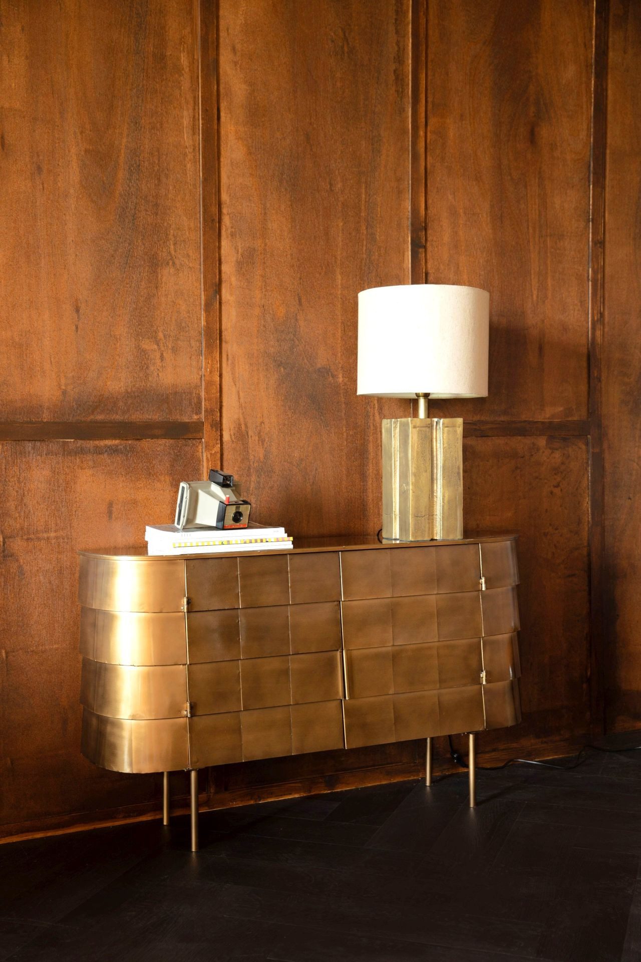 Dutchbone Sideboard Retro Hanna Metall Gold Art Déco - Altgold günstig online kaufen