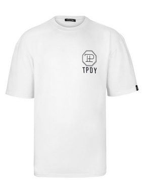 trueprodigy Oversize-Shirt Drew Logoprint Rundhals dicker Stoff