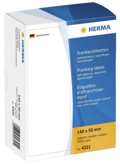 HERMA Motivstanzer HERMA Frankieretiketten doppelt 140x50 mm 500 St.