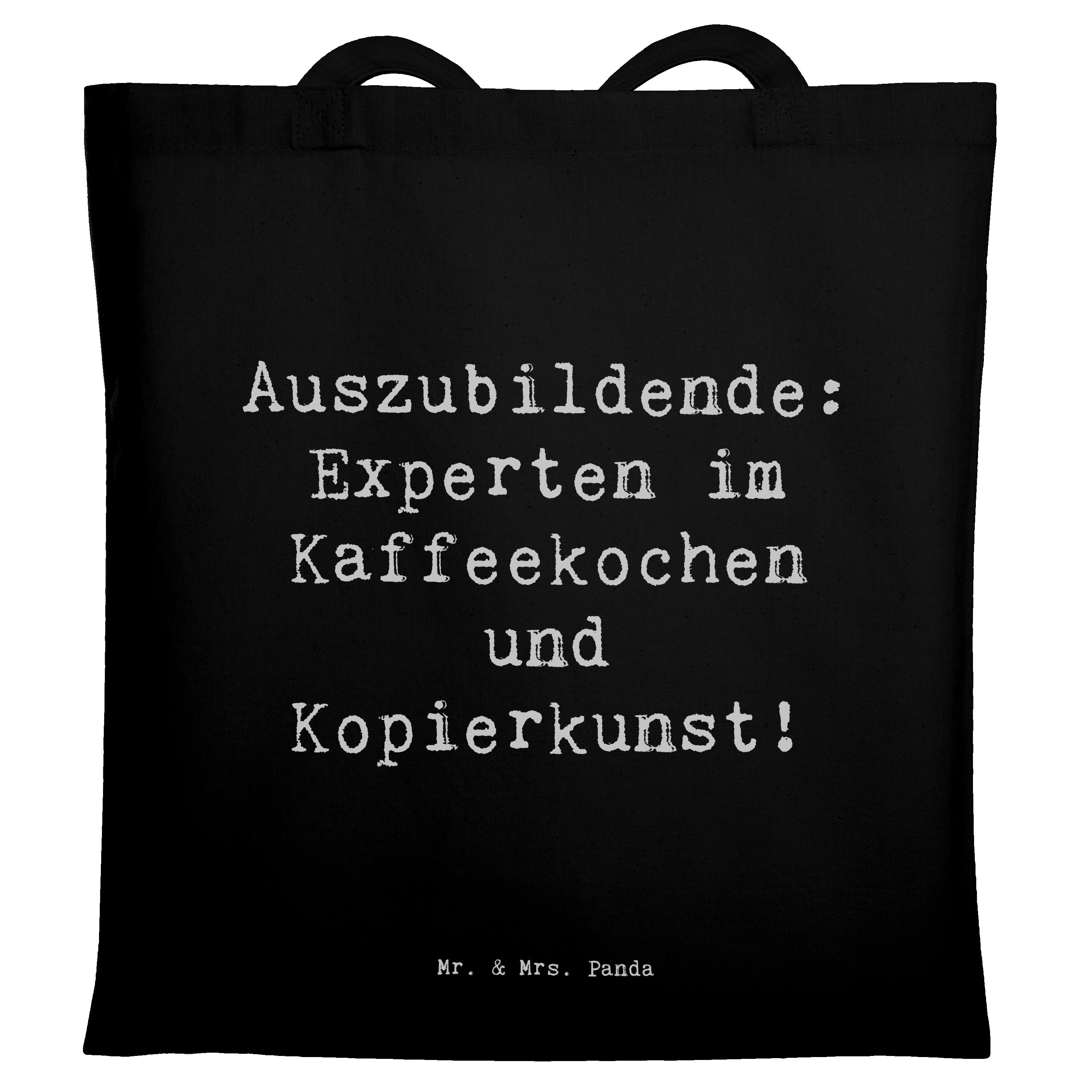 Tragetasche Spruch Auszubildende Kaffeekünstler - Schwarz - Geschenk, berufliche