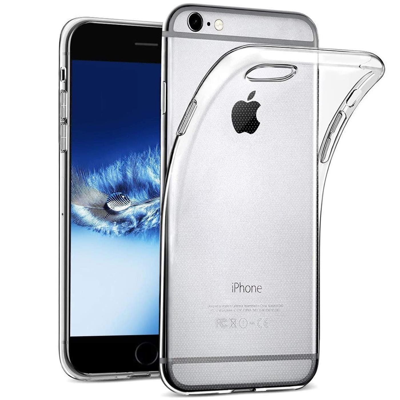 CoolGadget Handyhülle Silikon Handy Hülle Slim für Apple iPhone 6 / 6S 4,7 Zoll, dünne TPU Schutzhülle Case in transparent / durchsichtig