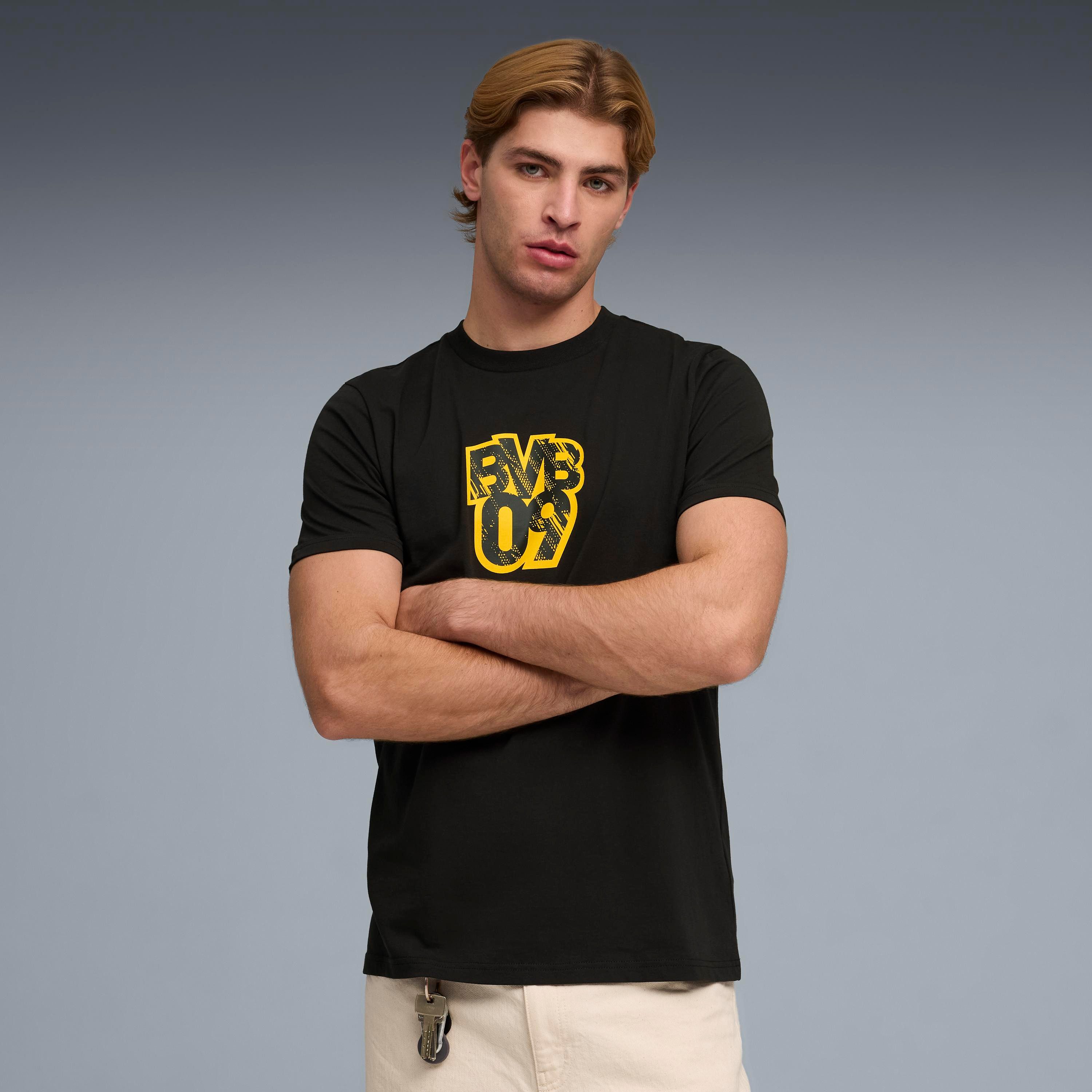 PUMA Trainingsshirt BVB FTBLCULTURE TEE Regular Fit, Kurzarm, für Fußball, günstig online kaufen