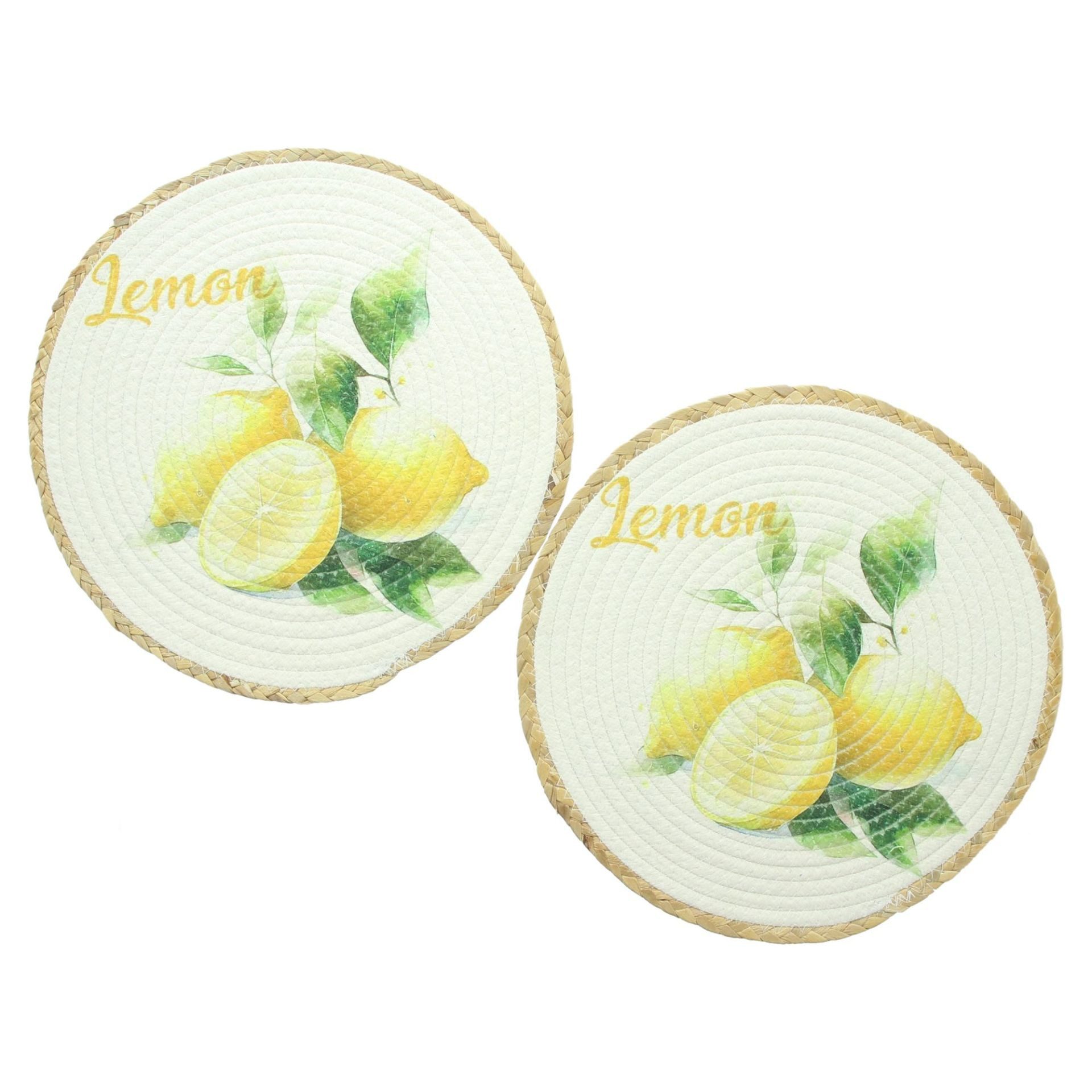 Home-trends24.de Platzset Lemone Platzmatte Platzdeckchen Terrasse Garten Tisch Deko 2er Set, (2-St)