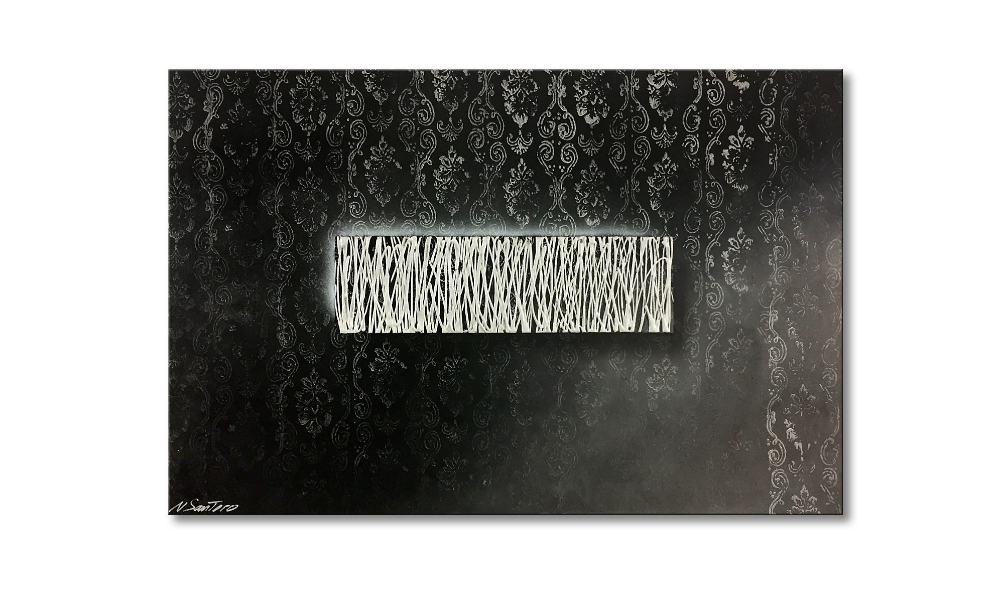 WandbilderXXL Картина Silver Lore 120 x 75 cm, Abstraktes Картина, handgemaltes Unikat