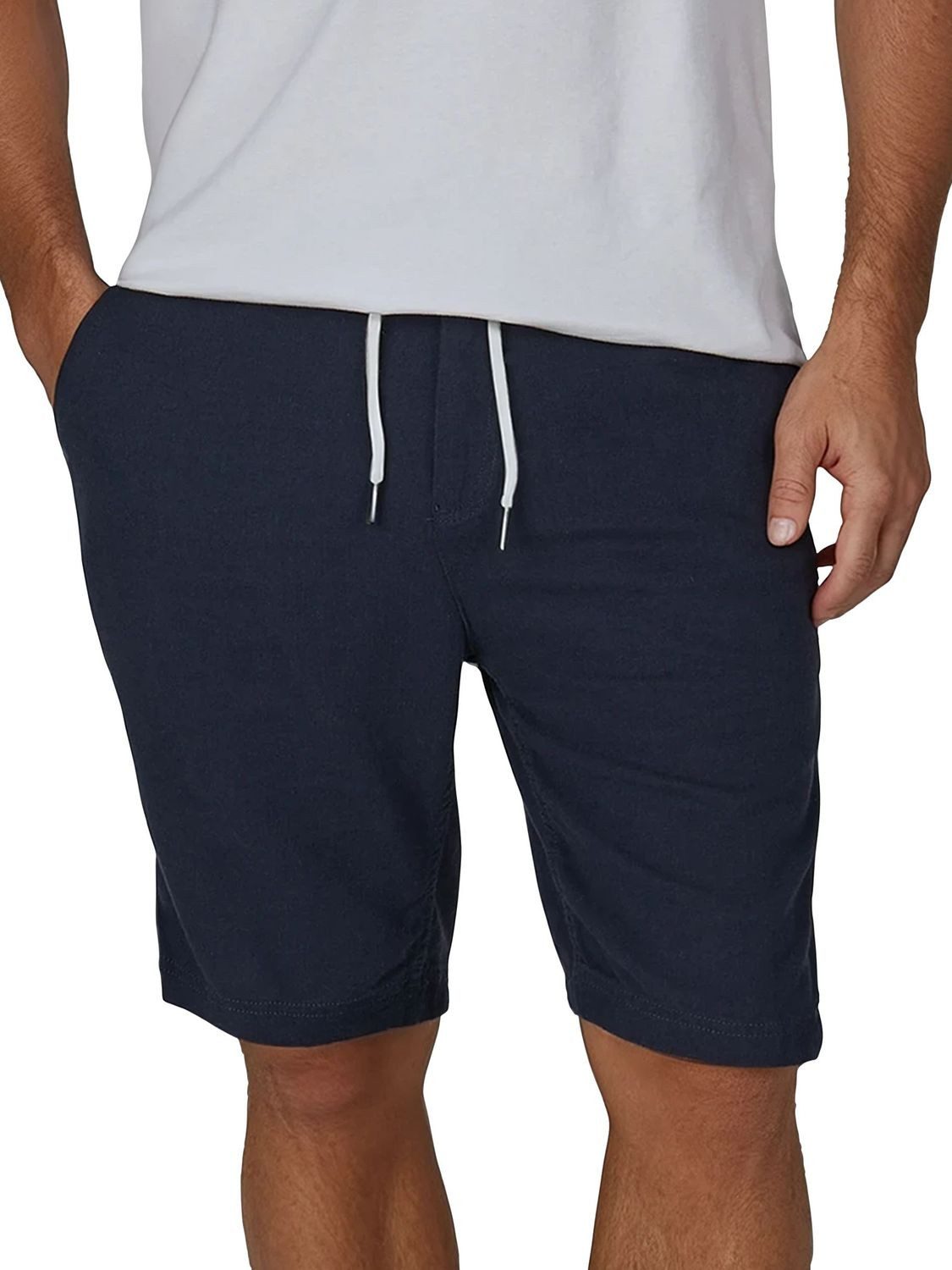 riverso Chinoshorts Herren Freizeitshorts RIVOliver Regular Fit Leinenshort mit Zugbandverschluss