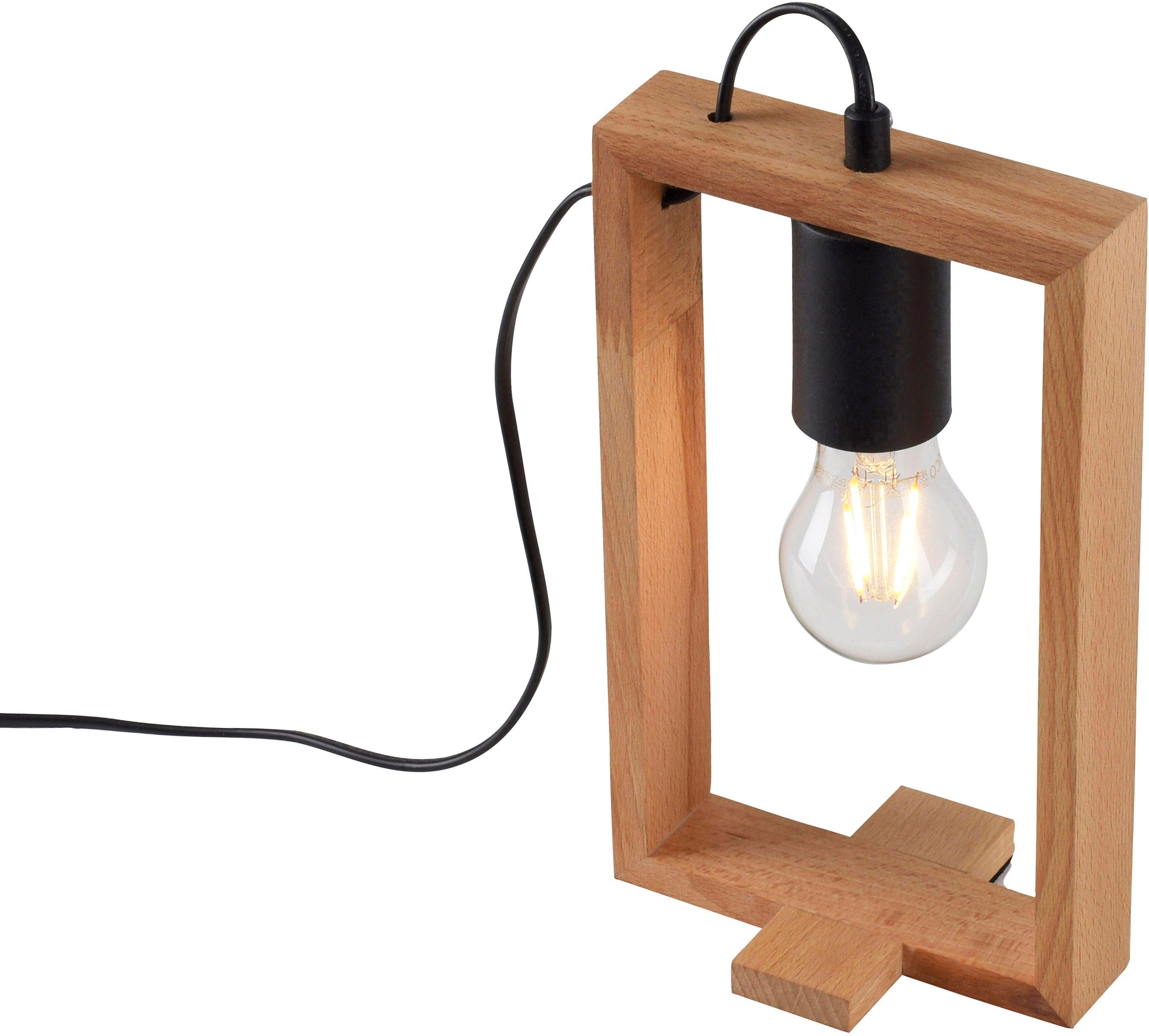 Home Leuchtmittel, aus geeignet affaire Tischlampe für Tischleuchte Holz (Akazienholz), ohne Leuchtmittel Ein-/Ausschalter, E27 Nohen,