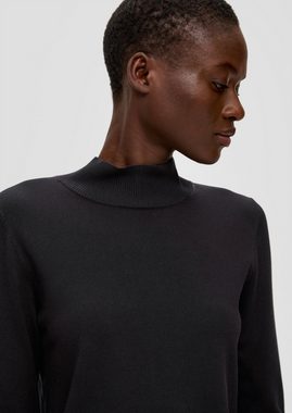 s.Oliver BLACK LABEL Strickpullover Turtleneck mit Rippdetails Rippblende