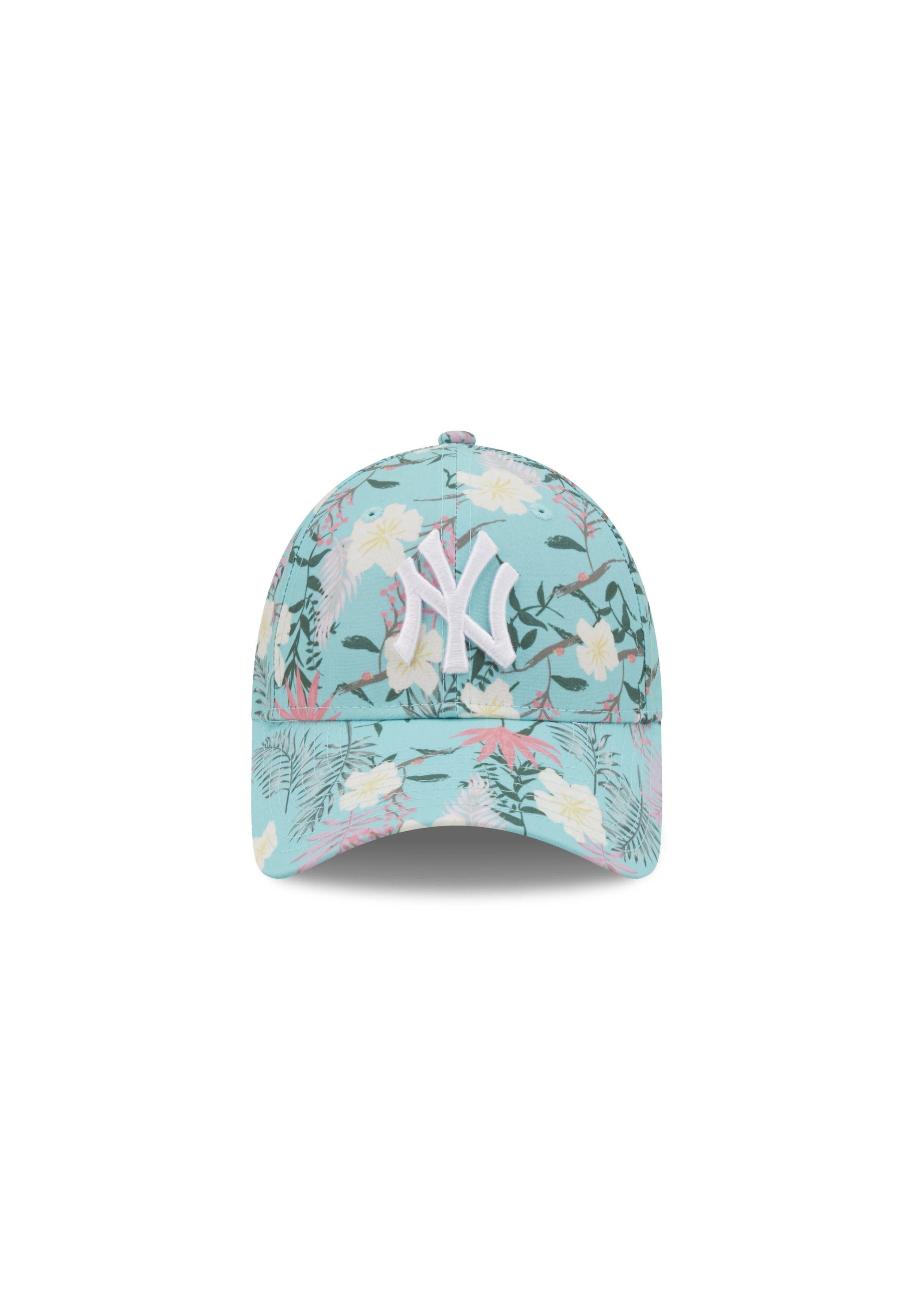 New Era Baseball Cap New York Yankees MLB Floral Turquoise 9Forty Adjustable Women Cap New (1-St)