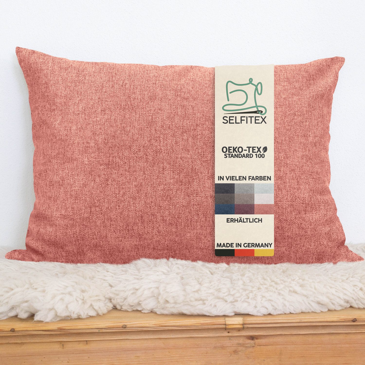 Selfitex Декоративные подушки 60 x 80 cm inkl. Füllkissen, Sofakissen, versch. Stoffe zur Auswahl, für Couch, Sofa und Bett