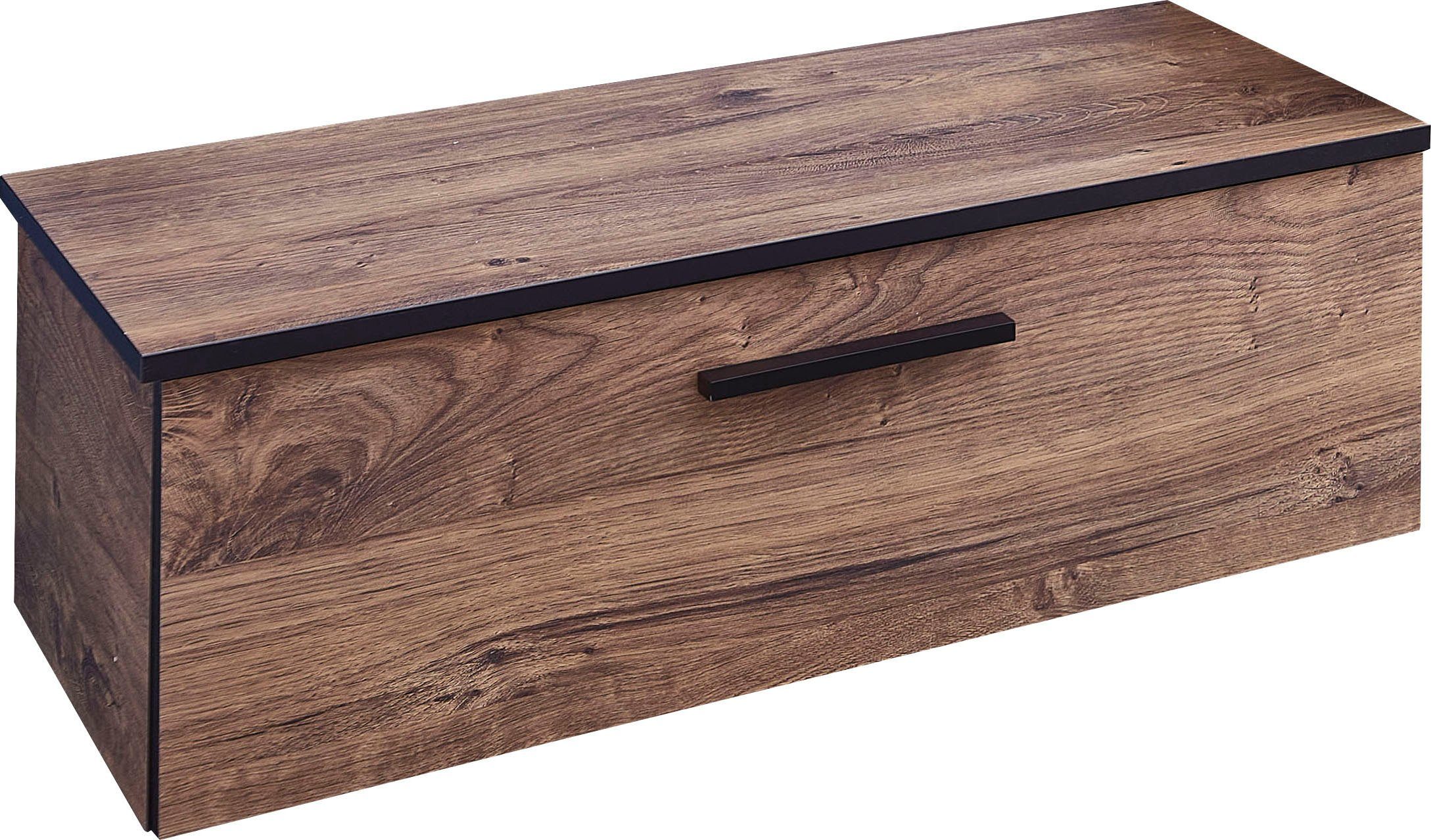 Saphir Unterschrank Quickset 374 Badschrank mit 1 Klappe, inkl. Abdeckplatte Badezimmer-Unterschrank, Eiche Ribbeck quer Nachbildung, 71 cm breit