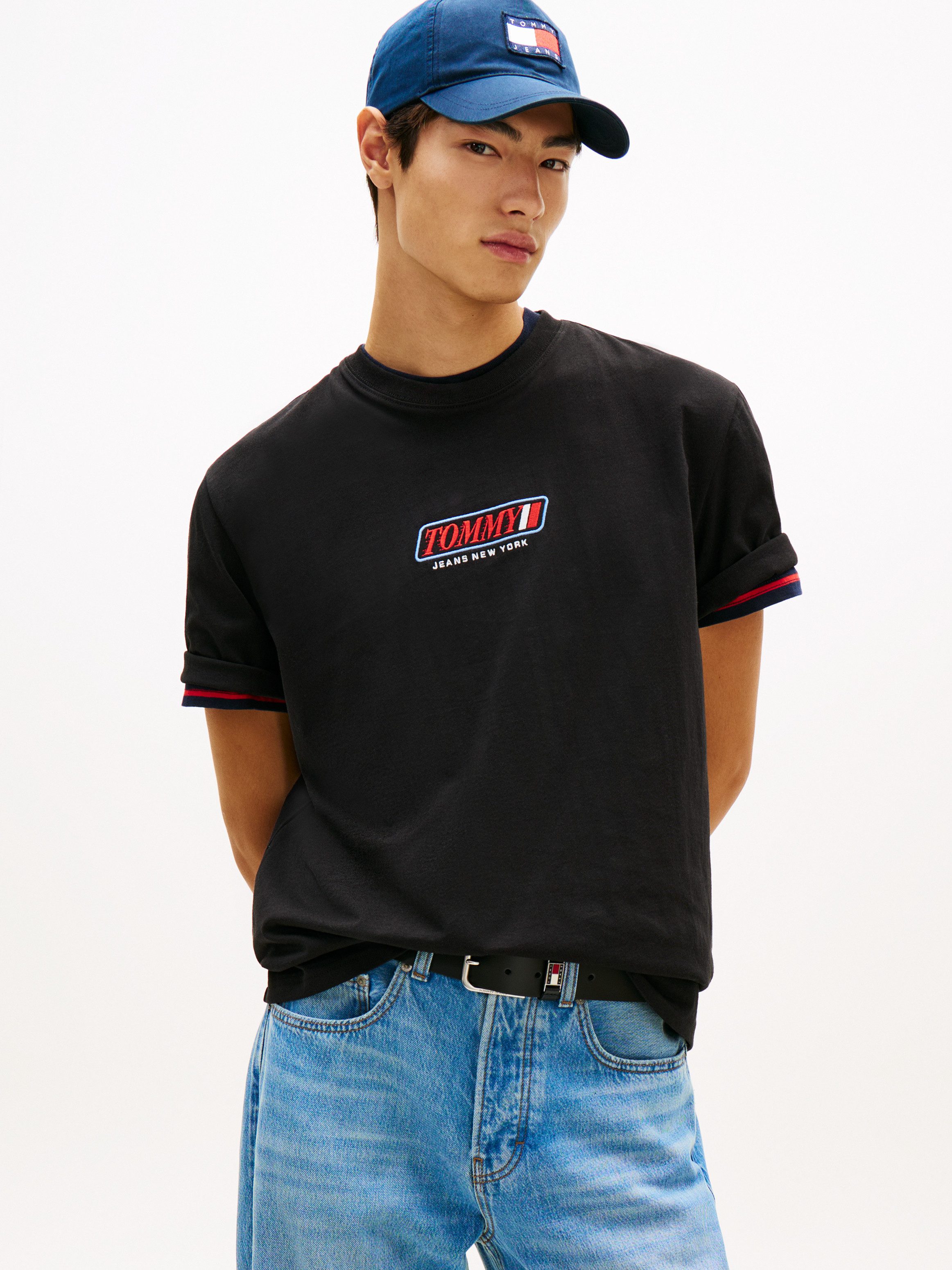 Tommy Jeans T-Shirt 90S VINTAGE LA Regular fit mit Markenprint