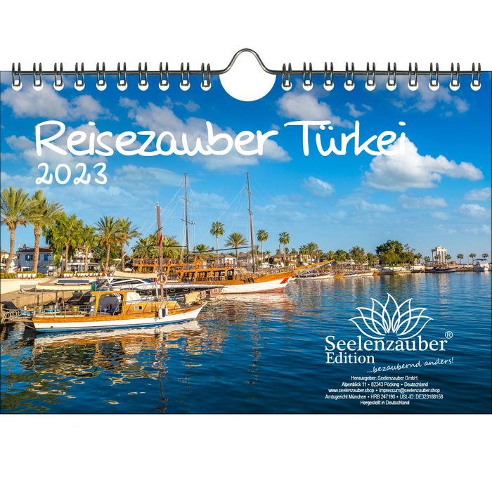 Seelenzauber Wandkalender Reisezauber Türkei DIN A5 Wandkalender für 2023 Türkei Stadt und Land