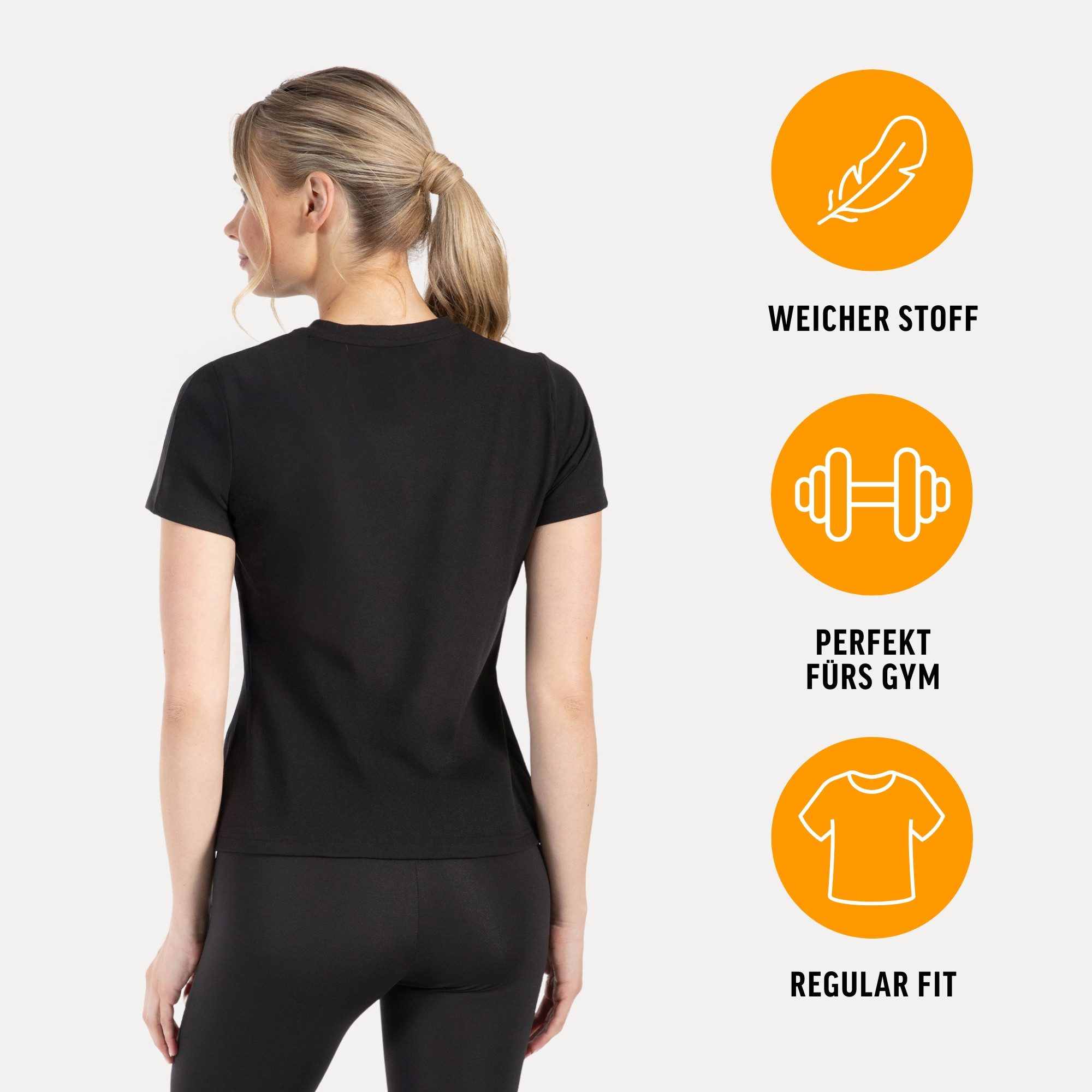 Smilodox T-Shirt Aurica, Sportshirt Basic mit 3D Rubber Print, Regular Fit, günstig online kaufen