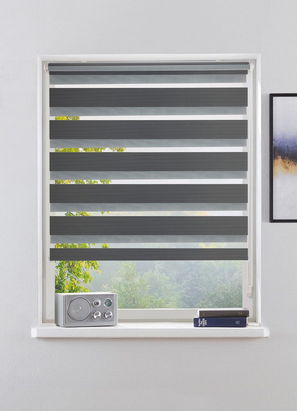 Doppelrollo KIAN, Bruno Banani, Lichtschutz, ohne Bohren, freihängend, Klemmfix, Klemmfix Doppelrollo- NEUHEIT!