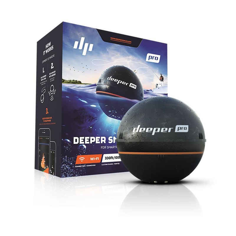 deeper Fischfinder Smart Sonar pro, Wifi Angel Ausrüstung Equip Scan schwarz Andriod IOS WLAN App
