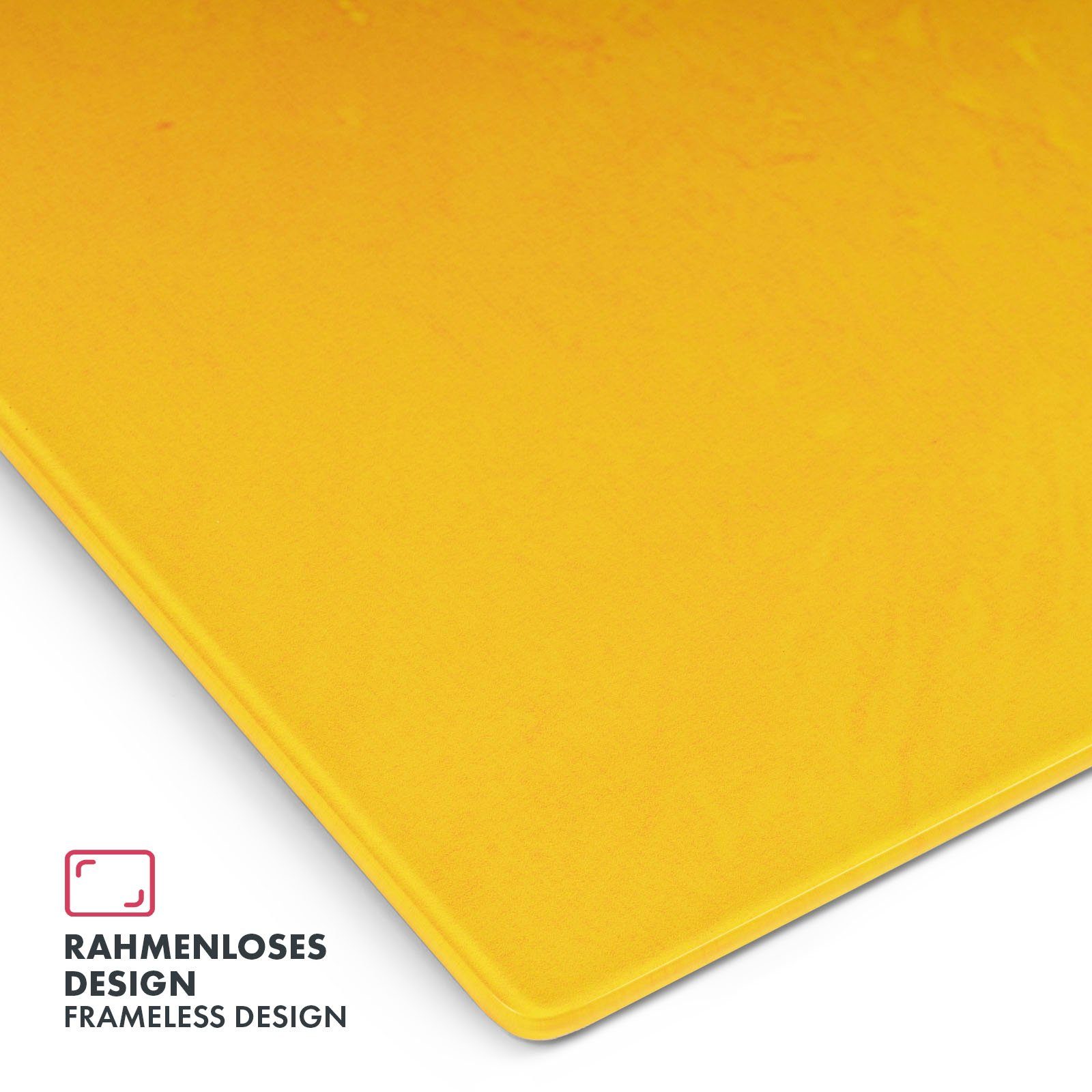 Mit Farben Design-Glas-Memoboard 2 & Montagematerial, Gelb In Magneten Whiff, Kubus Memoboard