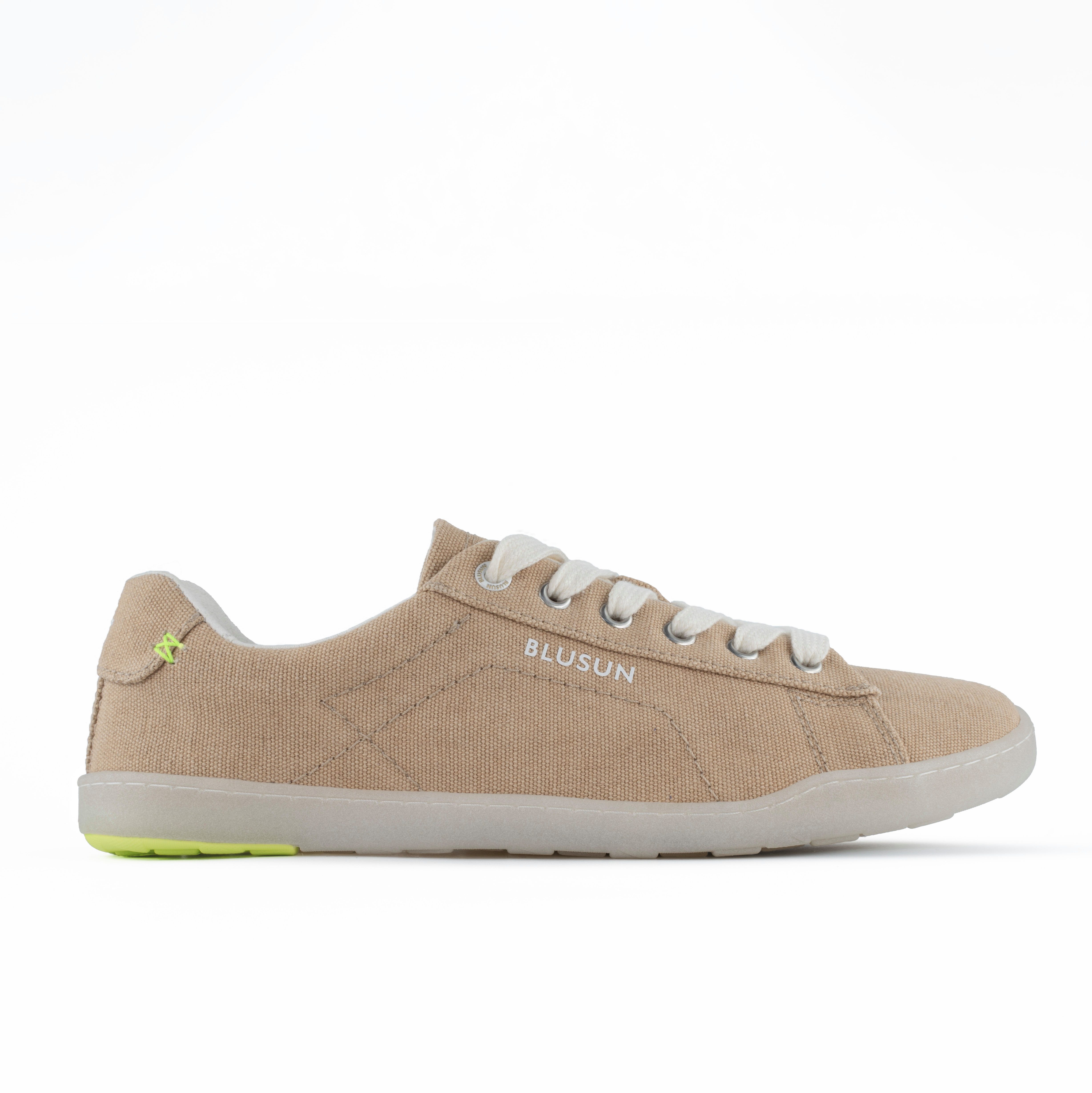 BLUSUN BLSN-103M Camel Herren Canvas Barfuß Canvas Sneaker, Bio-Baumwolle Barfußschuh Vegan