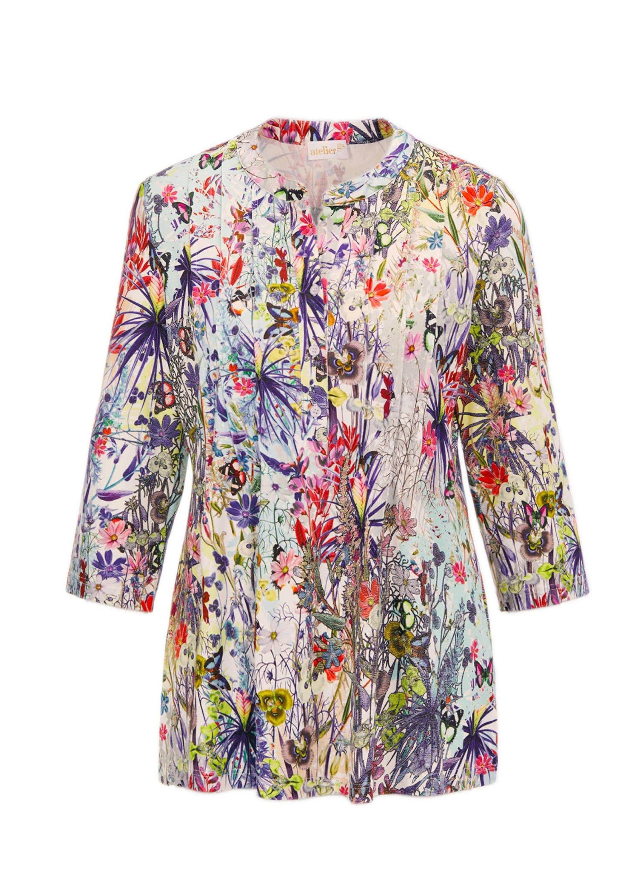 Print-Shirt Printshirt mit floralem Muster