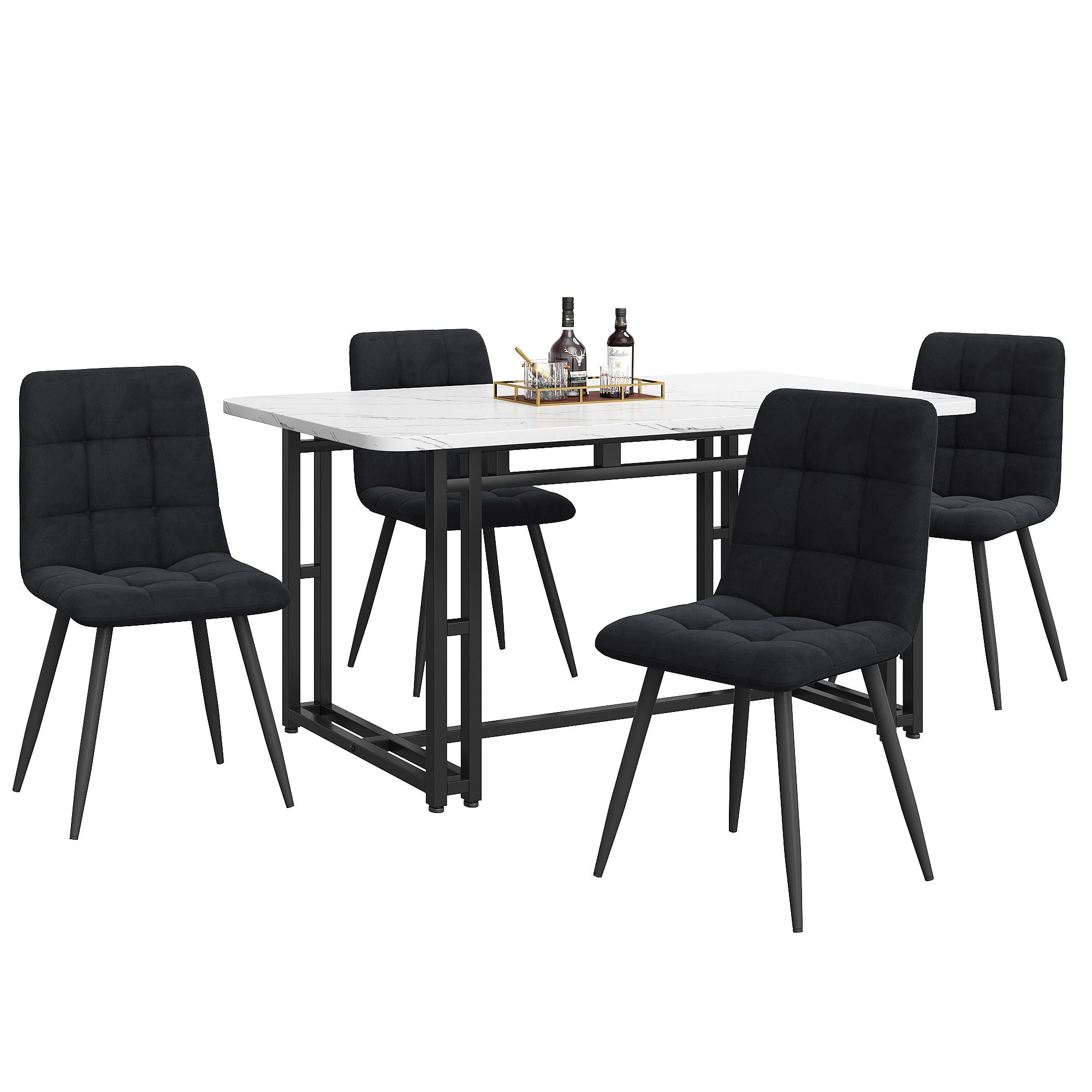 i@home Essgruppe Esstisch mit 4 Stühlen günstig online kaufen
