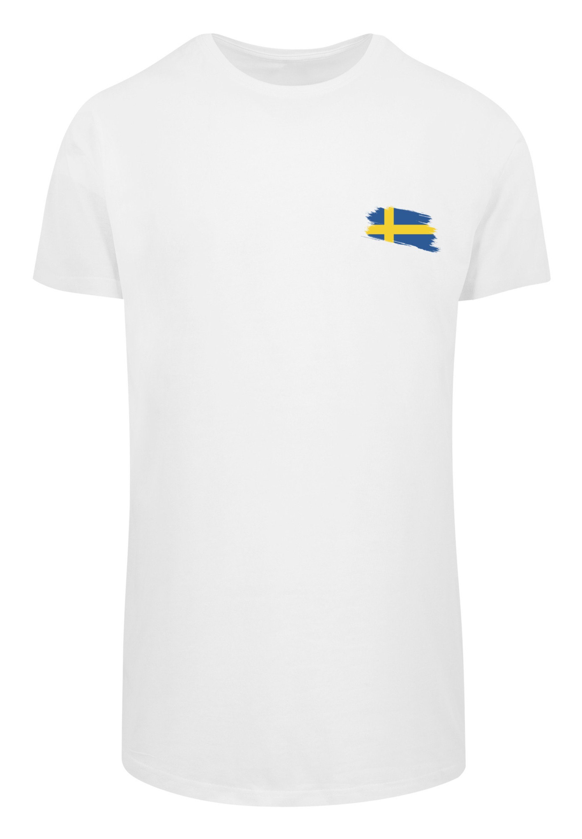 weiß F4NT4STIC Flagge T-Shirt Print Schweden Sweden