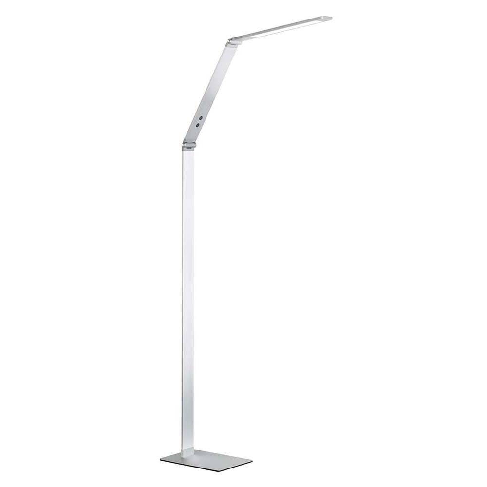 FISCHER & HONSEL LED Stehlampe, LED-Leuchtmittel fest verbaut, Kaltweiß, Warmweiß, Neutralweiß, Tageslichtweiß, Farbwechsel, Stehleuchte Stehlampe Touchdimmer Wohnzimmerlampe verstellbar silber