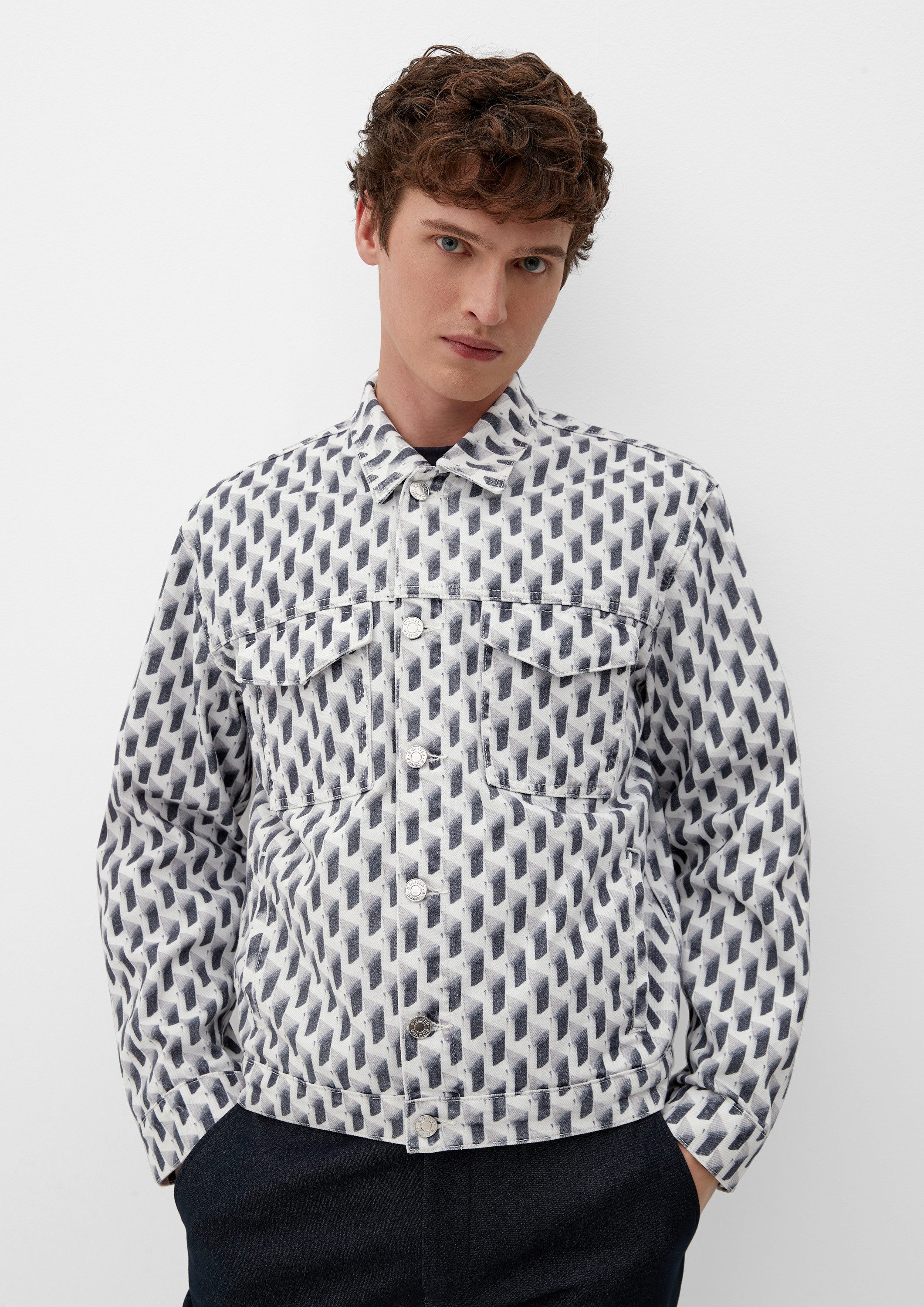 s.Oliver Hemdjacke Indoor-Jacke Jeansjacke aus Baumwolle