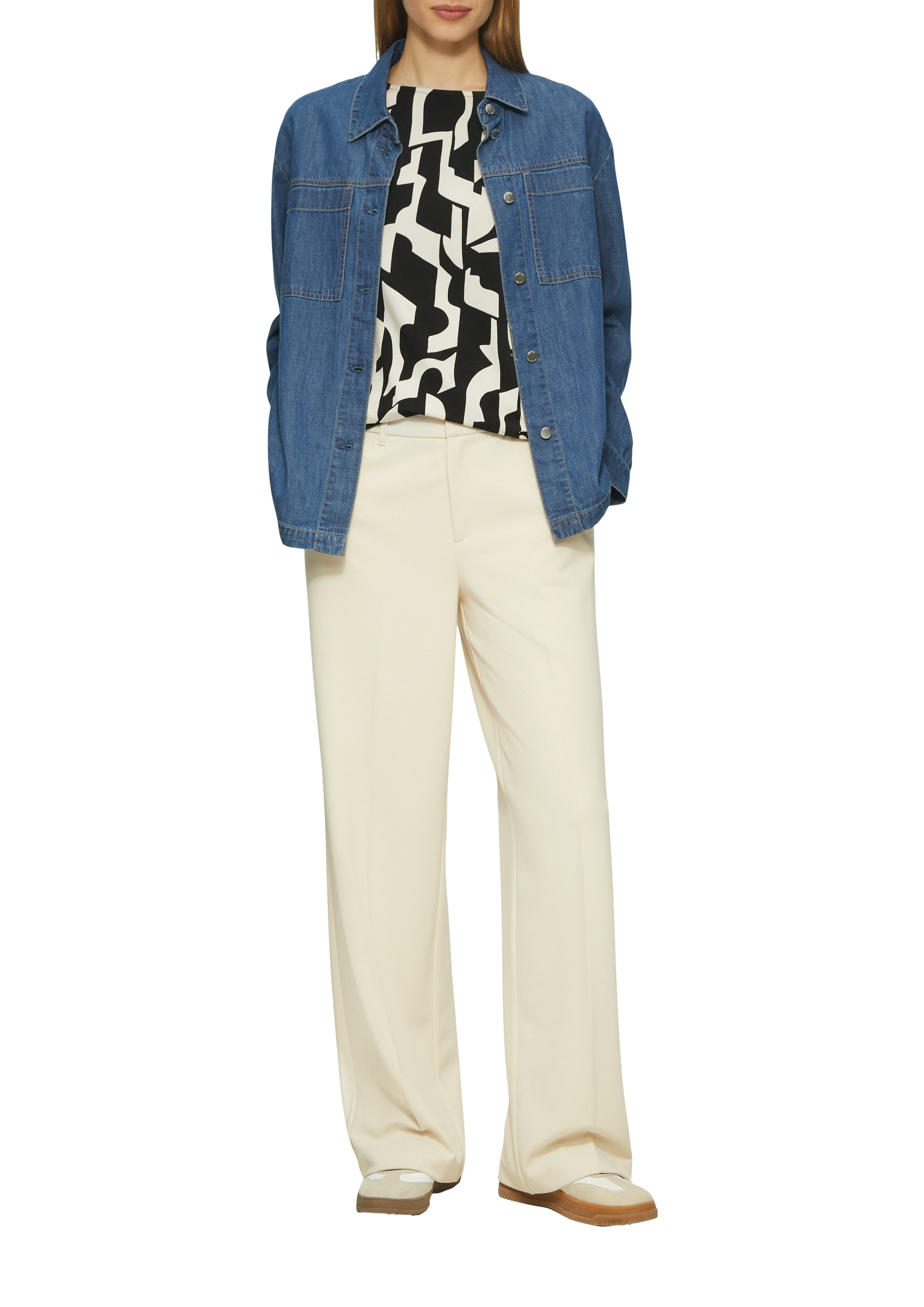 s.Oliver T-Shirt mit Markenlabel günstig online kaufen