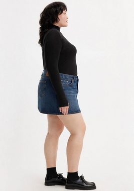 Levi's® Plus Jeansrock PLUS NEW ICON SKIRT mit ausgefranster Kante und Destroyed Details