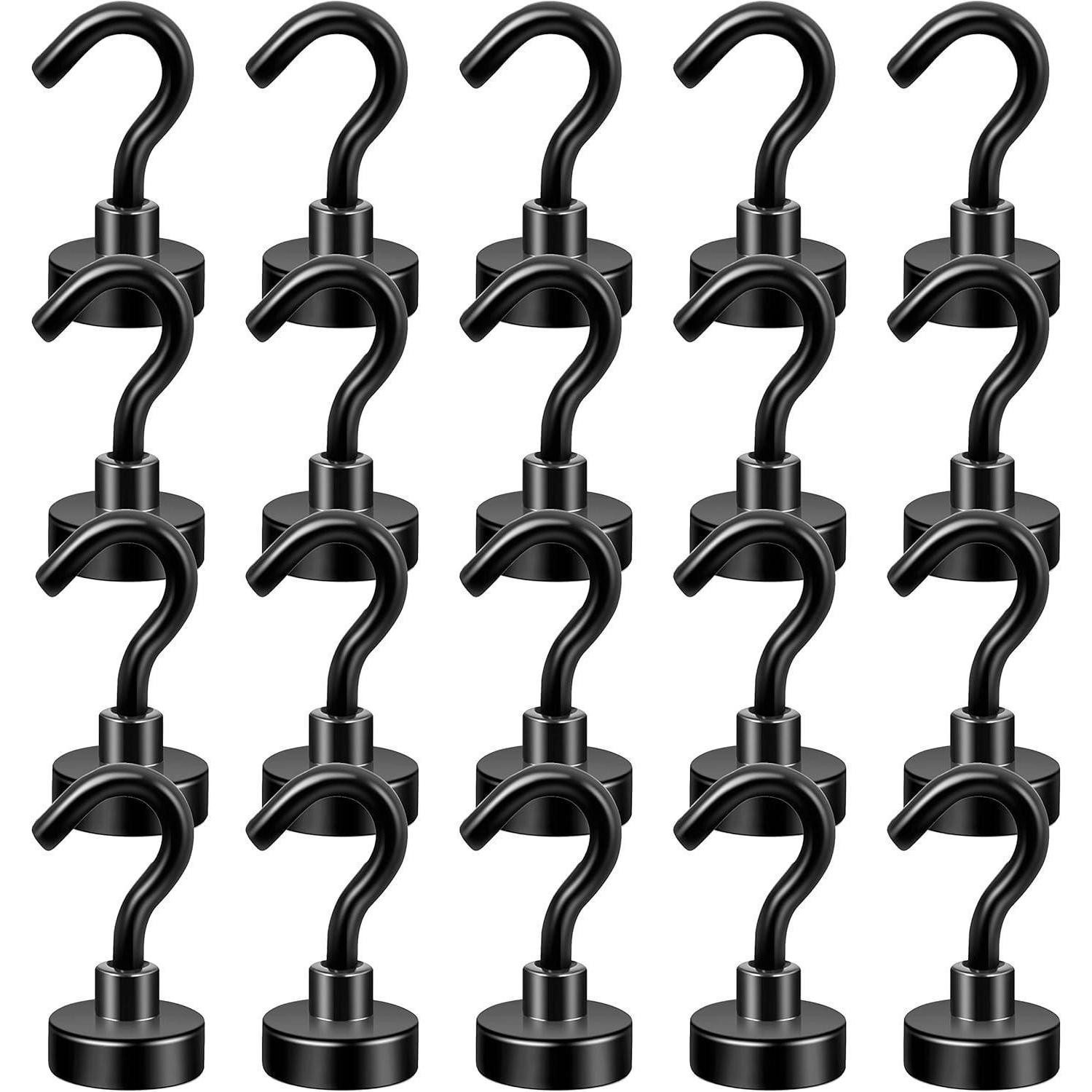 LuxusKollektion Magnethalter Magnethaken schwarz Neodym Magnet Grill Küche 20 10kg Magnethaken