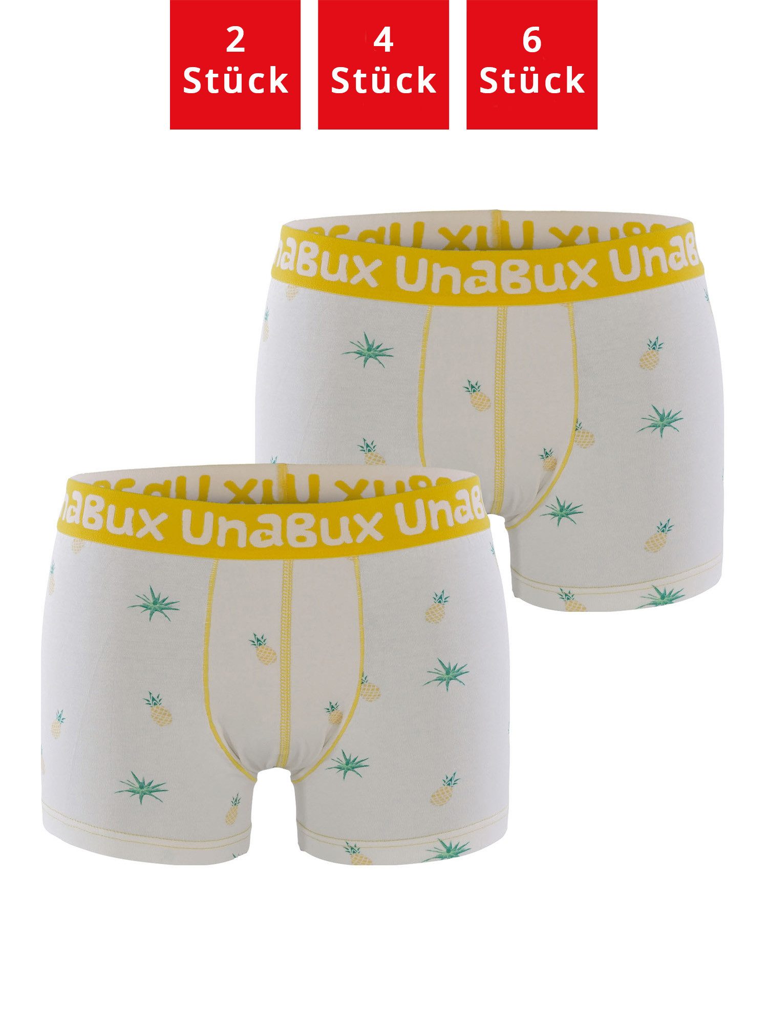 UnaBux Retro Boxer Premium Boxershorts Herren Retroshorts Unterhosen Trunks (2-St) (Packung, Set, Spar-Pack) Boxer Briefs Motiv