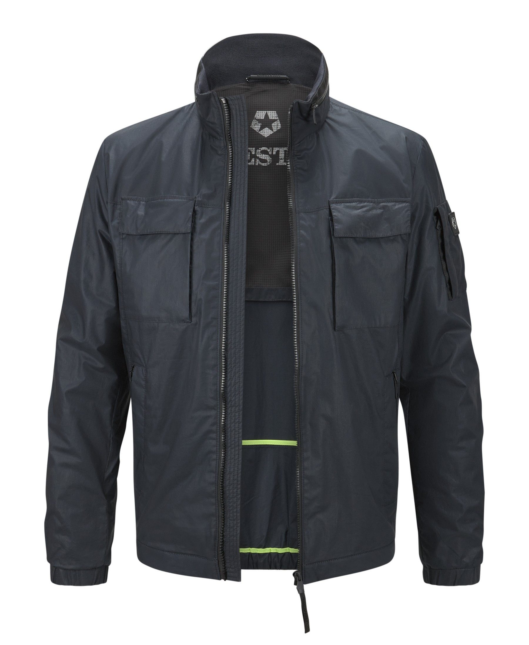 Milestone Sommerjacke MSOxford Beschichtung mit leichtem Glanz und integrierter Kapuze