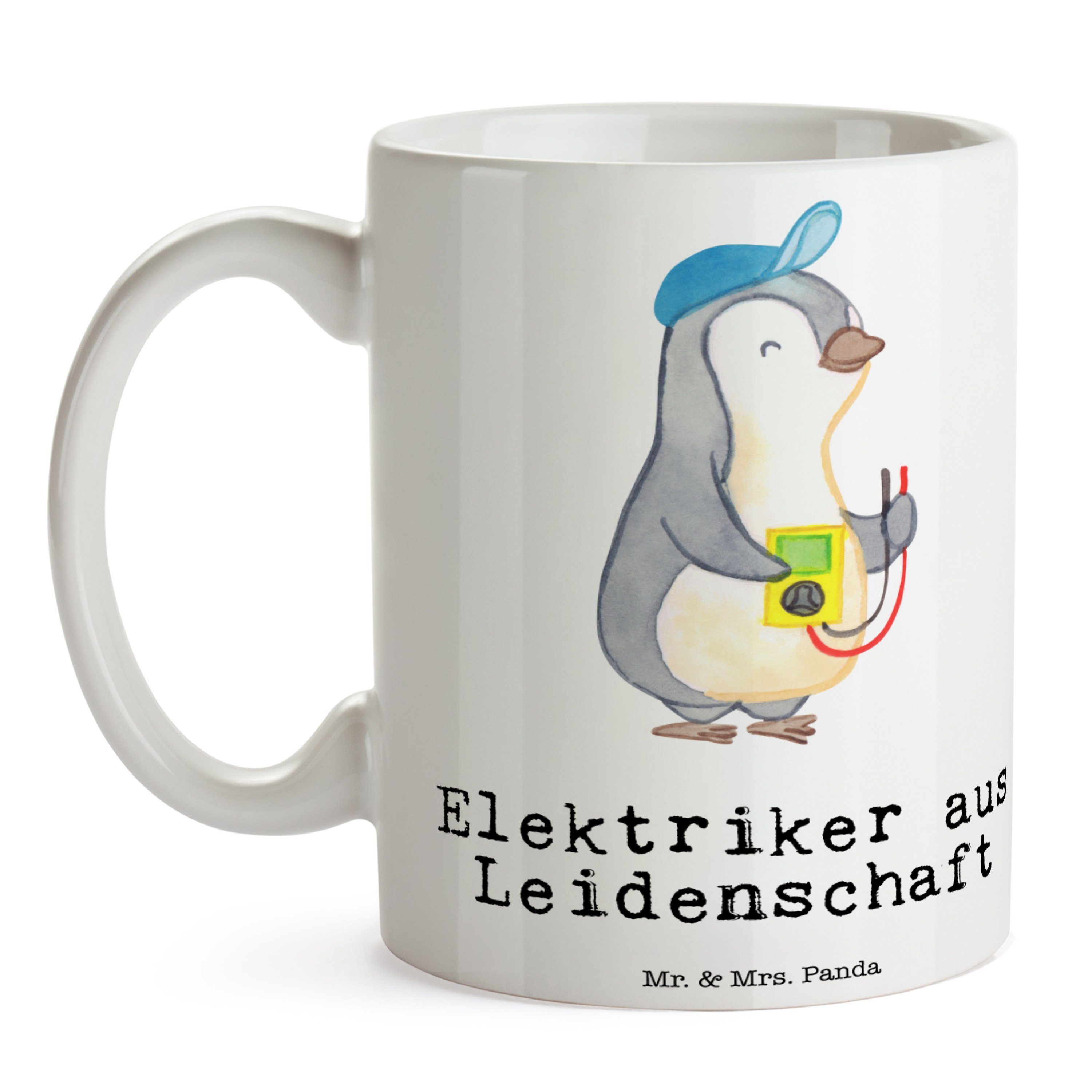 Mrs. Weiß Geschenk, Mr. Elektriker aus Panda Tass, Tasse Leidenschaft - Elektrotechniker, & Keramik -