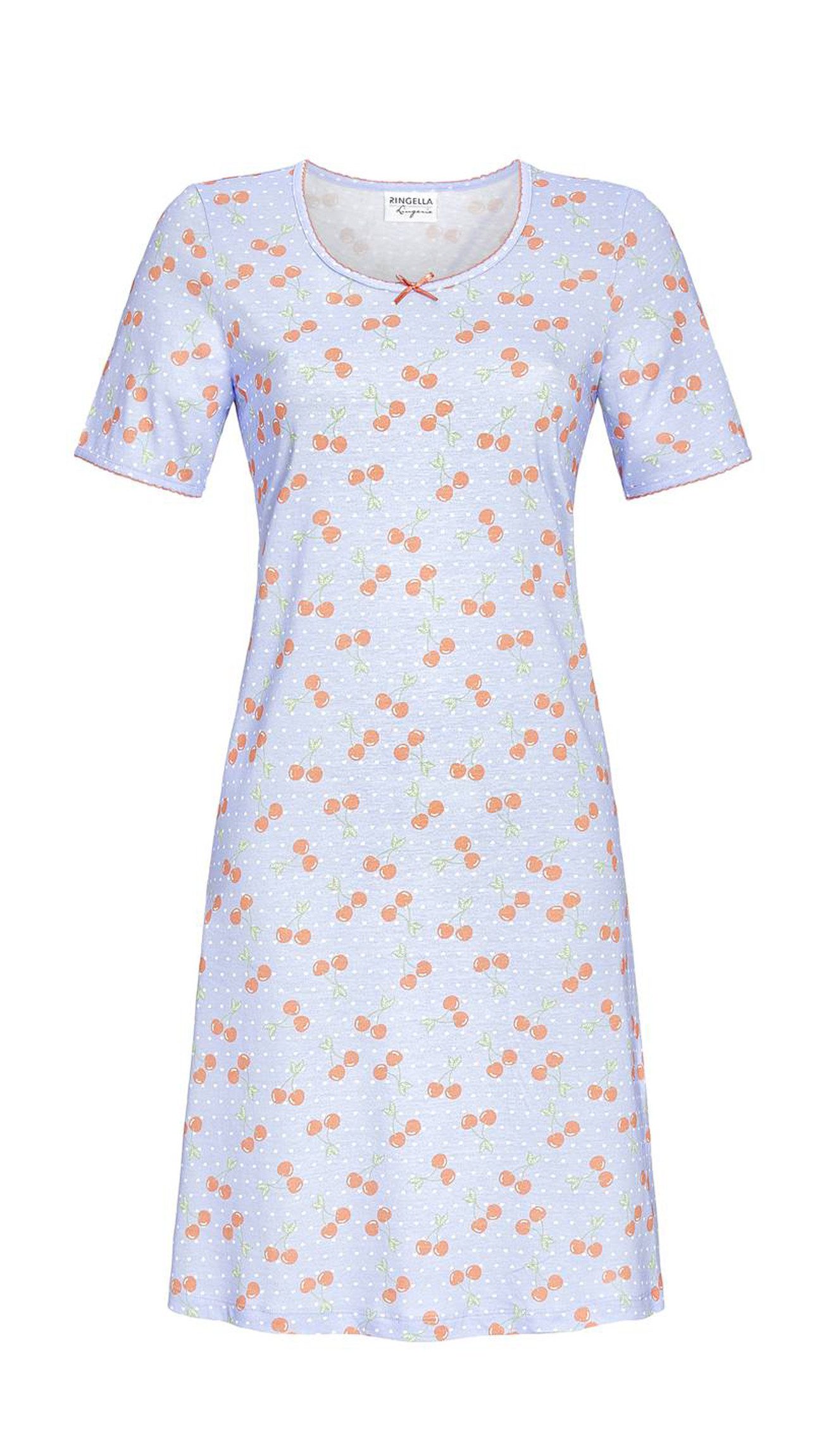 Ringella Nachthemd Ringella Lingerie Damen Nachthemd kurzer Arm Ciel Kirschen (1-tlg)