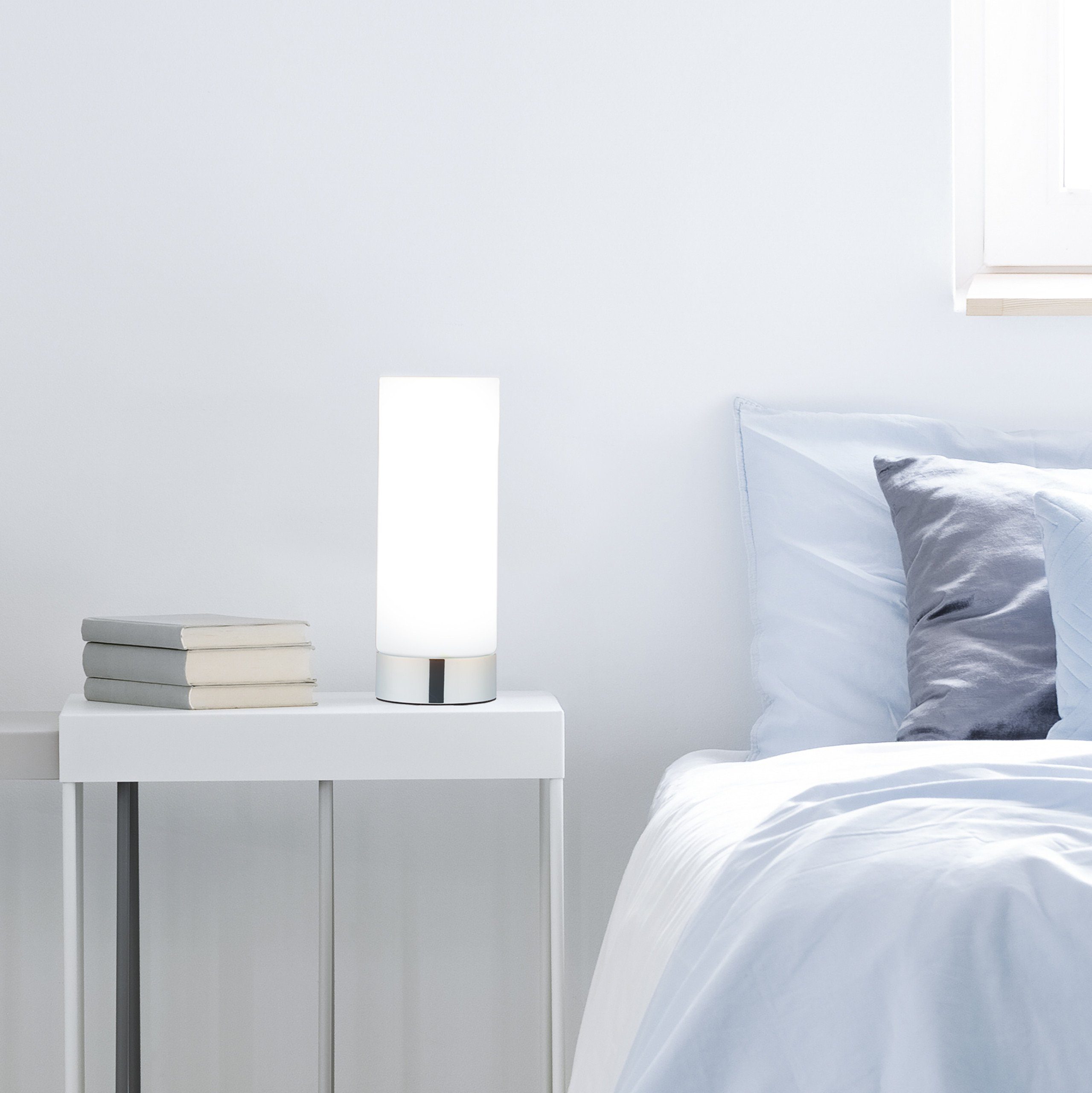 relaxdays Nachttischlampe Dimmbare Nachttischlampe mit USB günstig online kaufen