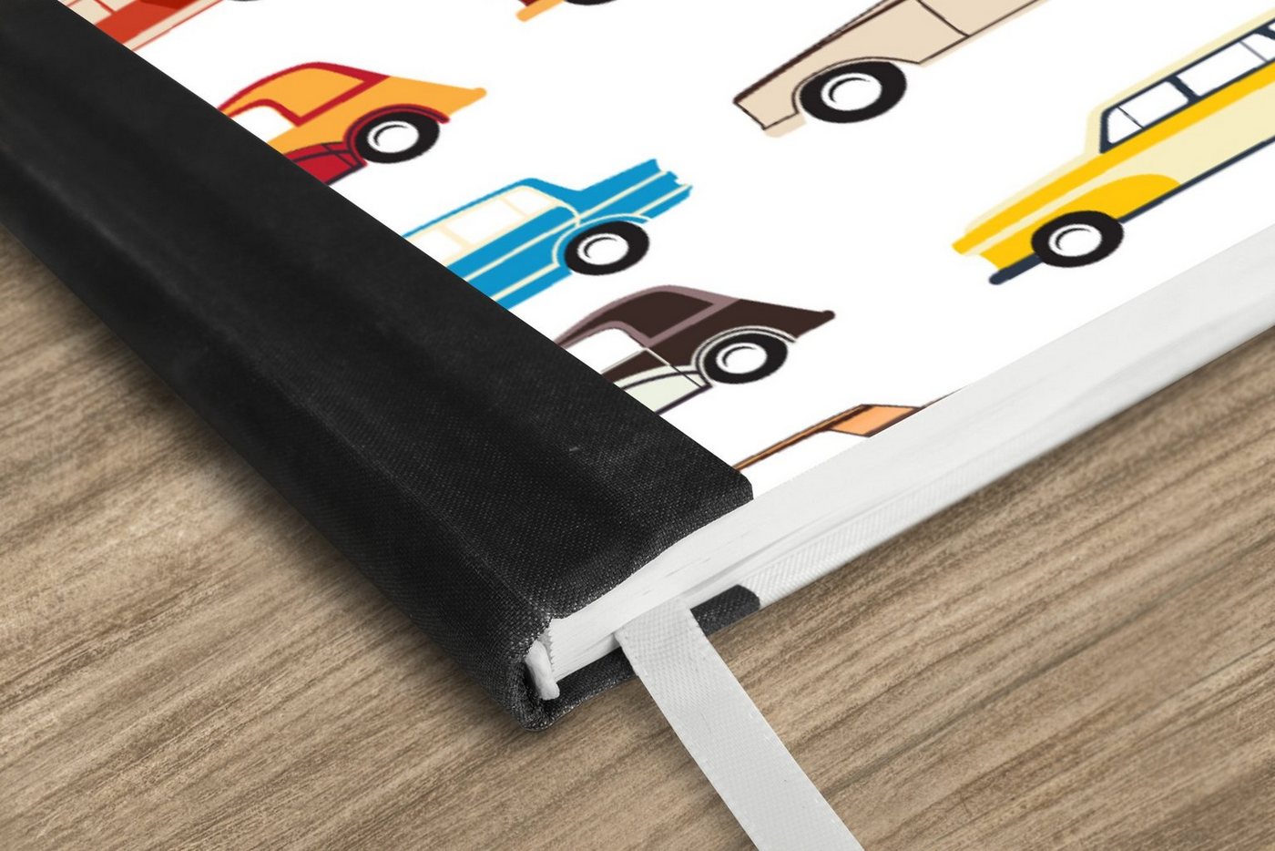 Thumbnail - MuchoWow Notizbuch Muster - Auto - Retro - Jungen - Kinder - Kind, Notebook, Notizblock a5, Tagebuch, Journal Liniert